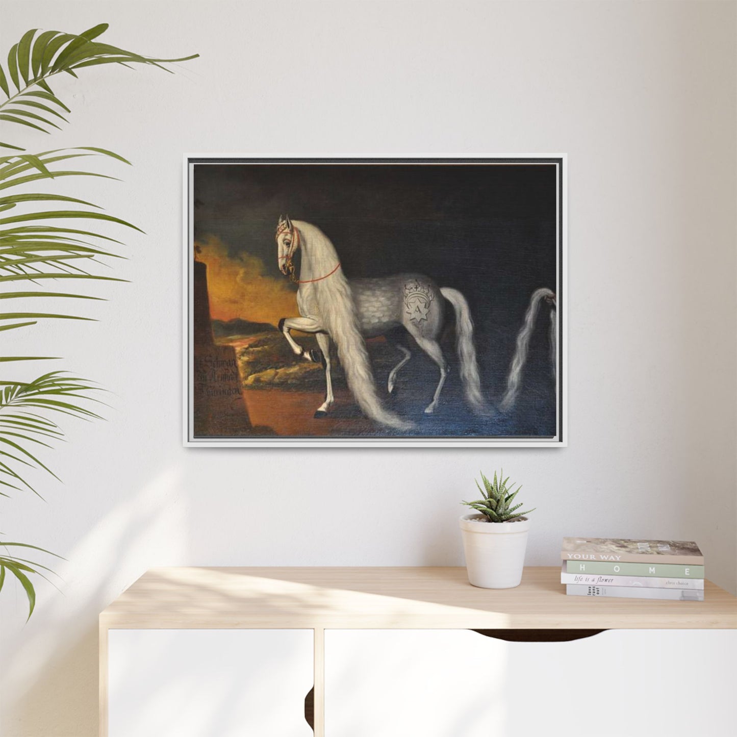 Matte Canvas Print — "Der Schwan zu Arnstadt" (Framed, Multi-Color)