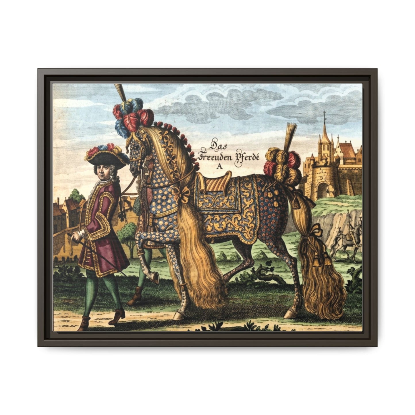 Das Freuden Pferde Matte Canvas Print — Framed Decorative Horse Art