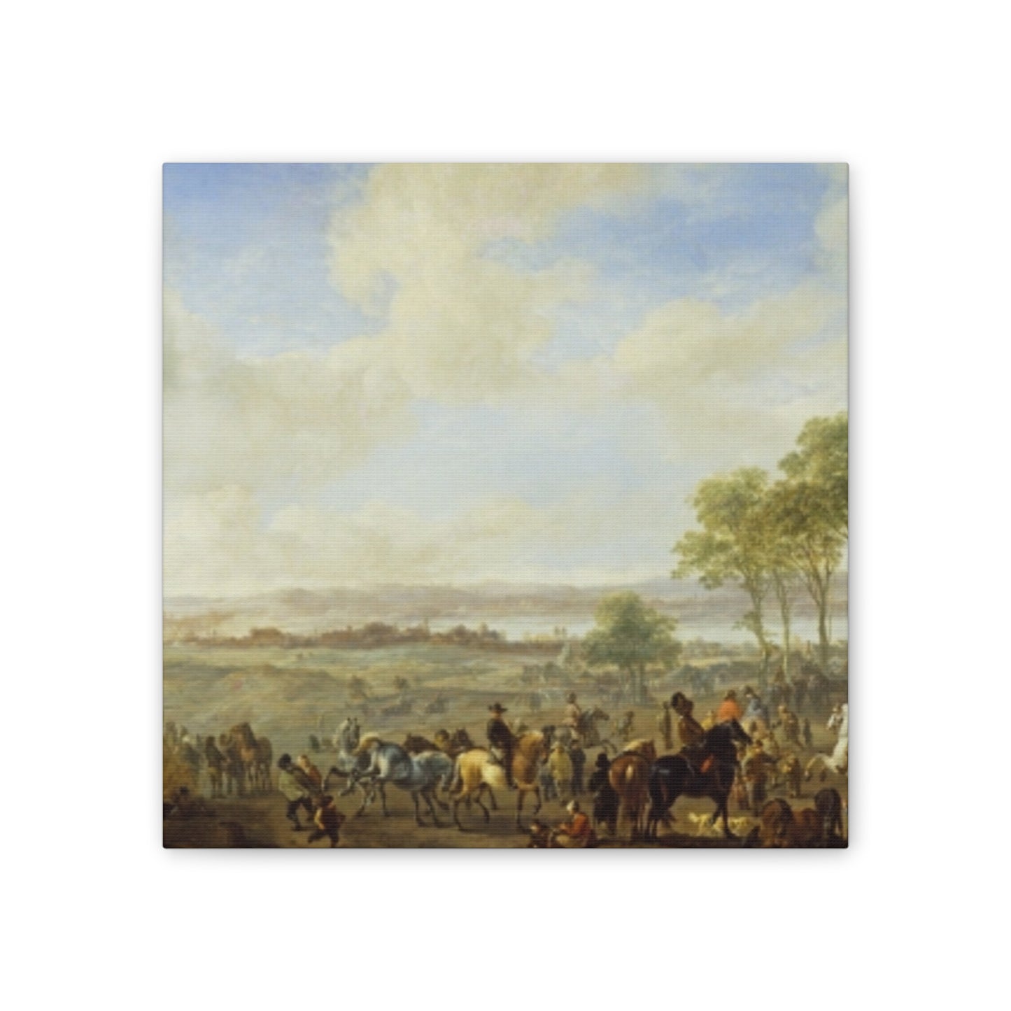 Classic Renaissance Horse Fair Canvas Print — Stretched 0.75" Wall Art