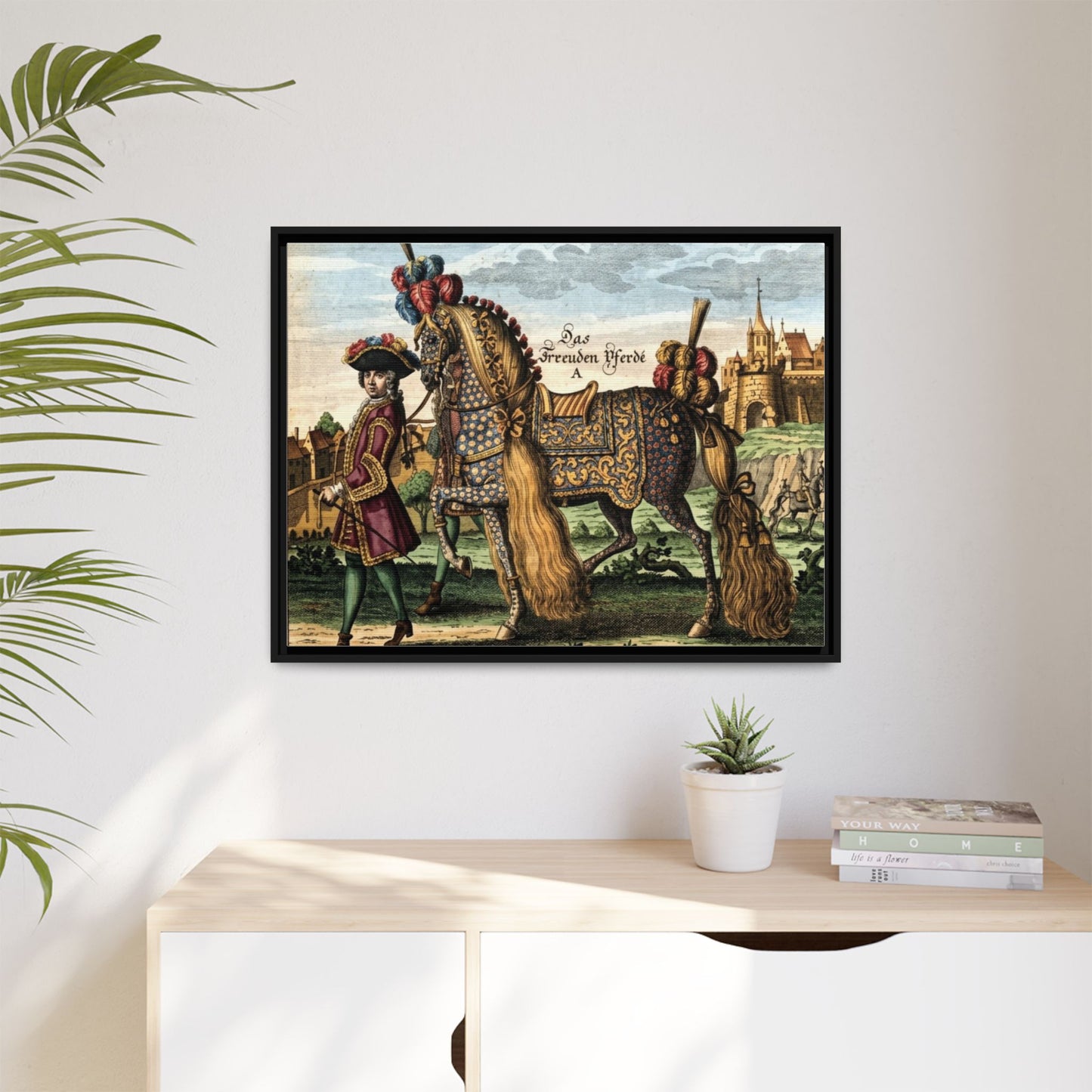 Das Freuden Pferde Matte Canvas Print — Framed Decorative Horse Art