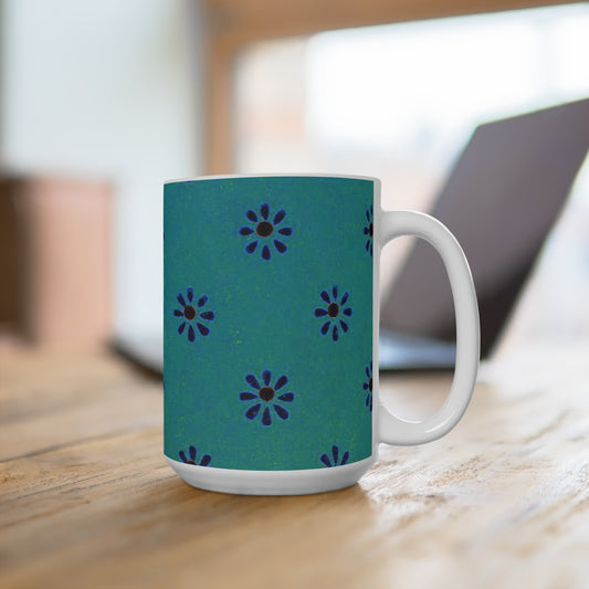 Mug 15oz - Bright Happy Flower Graphic Coffee Cup