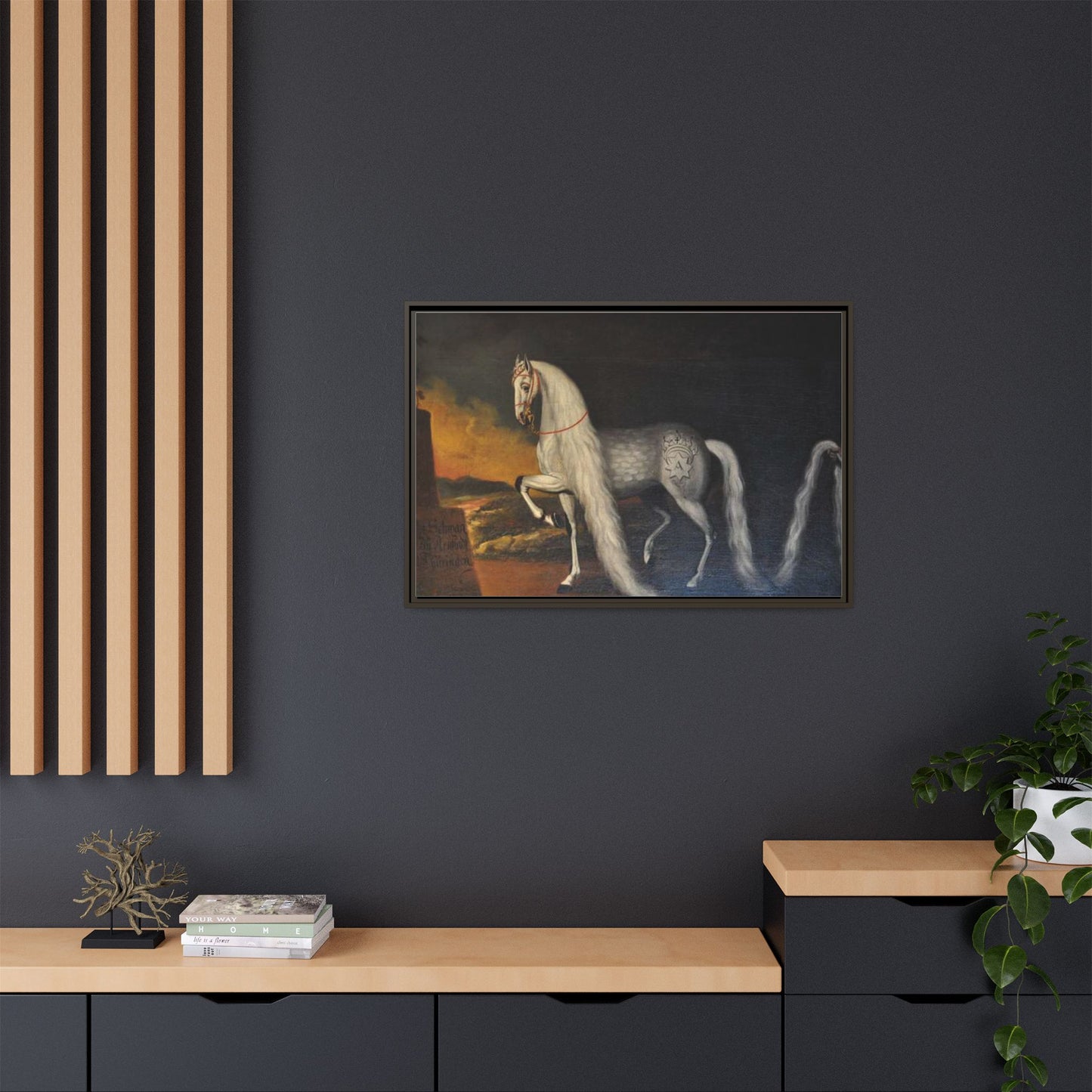 Matte Canvas Print — "Der Schwan zu Arnstadt" (Framed, Multi-Color)