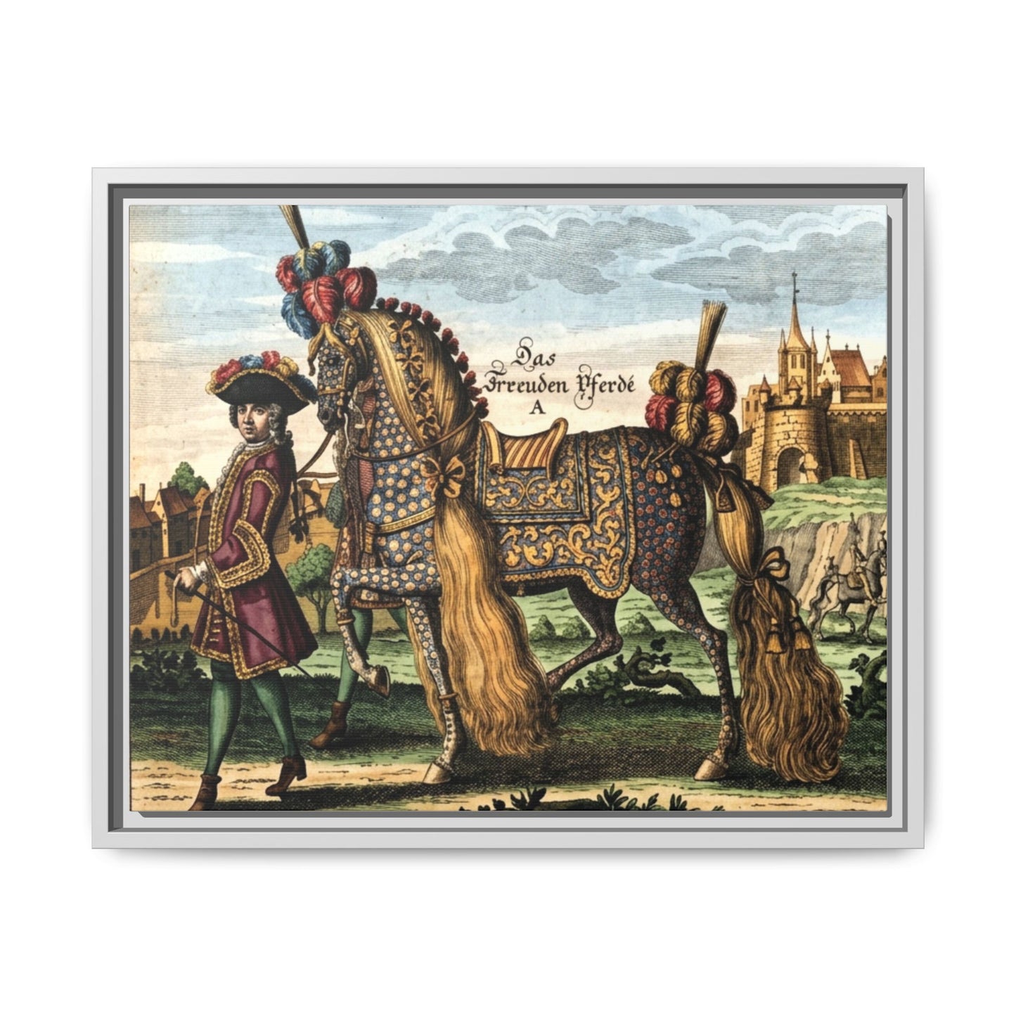 Das Freuden Pferde Matte Canvas Print — Framed Decorative Horse Art