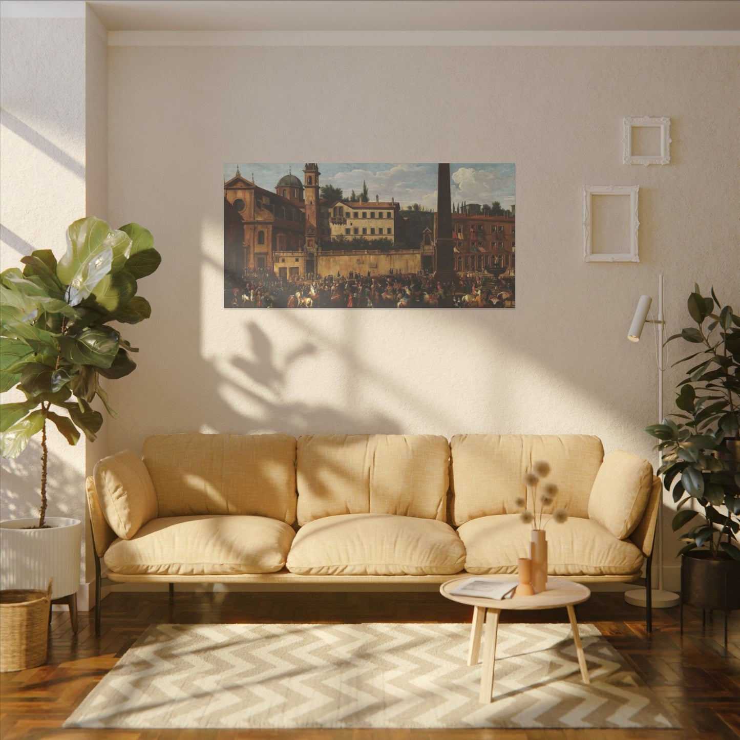 Canvas Art Print - Renaissance Italian City Promenade
