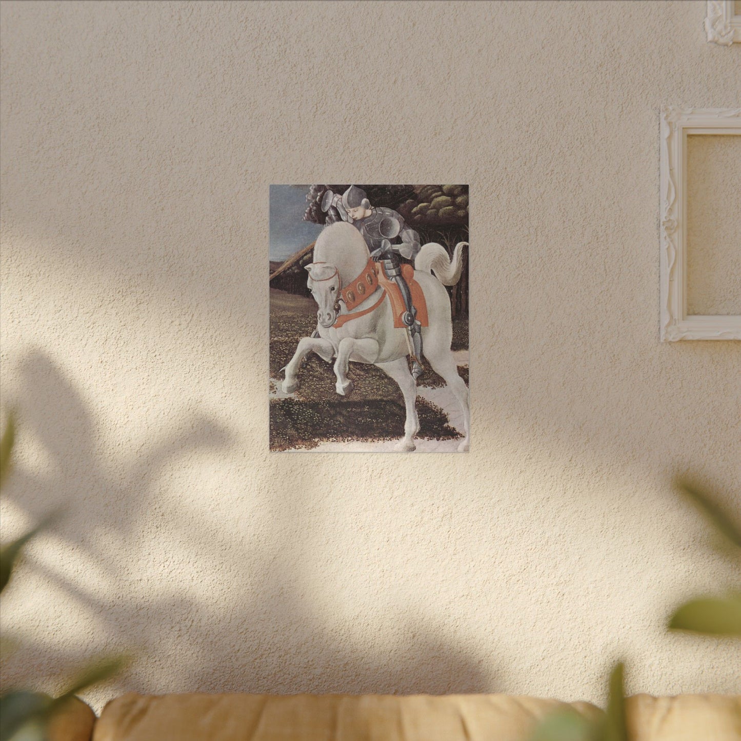 St. George & the Dragon Horse Matte Canvas Print — Paolo Uccello Renaissance Knight Wall Art