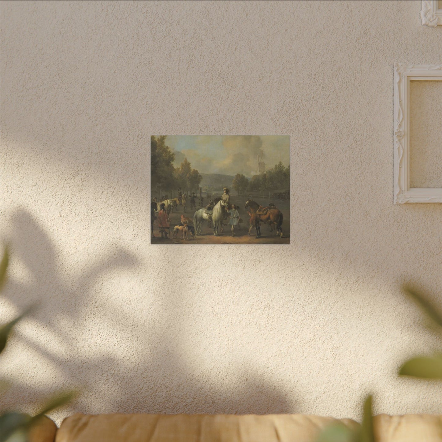 Equestrian Canvas Print — 18th‑Century Horses of the Cavalry School (Matte Stretched)