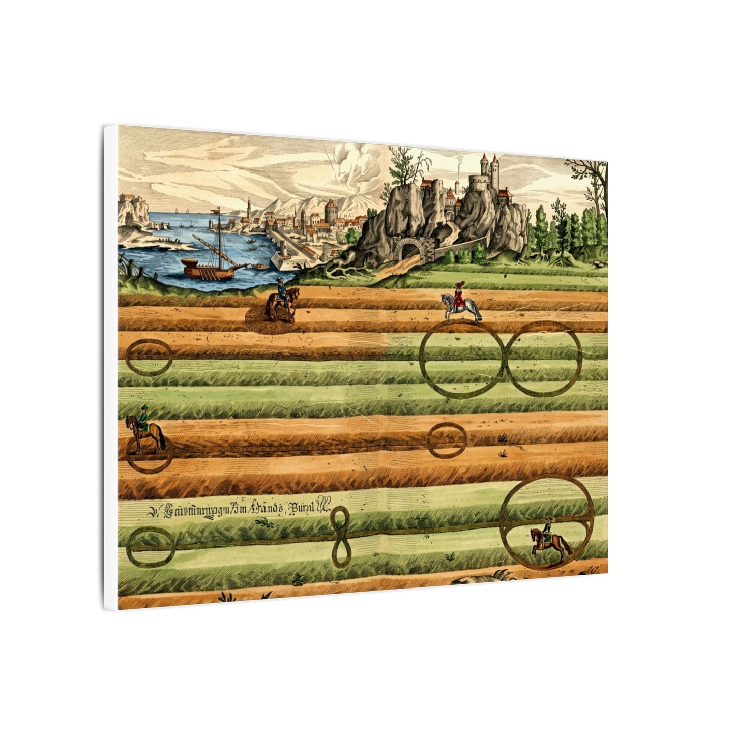 Canvas Prints - Equestrian Training Patterns from 1610 Book