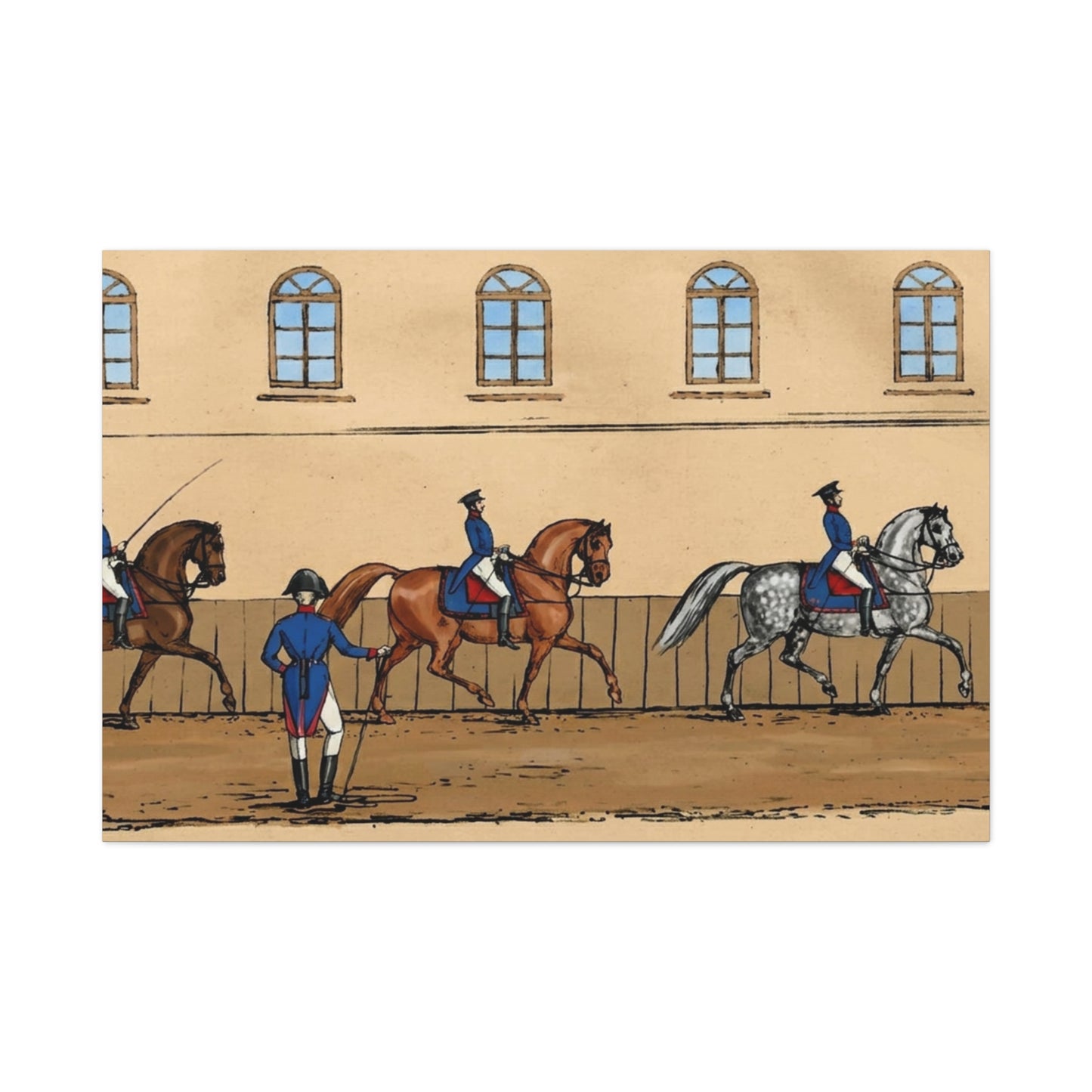 1830s French Riding School Matte Canvas Wall Art — Stretched 1.25"