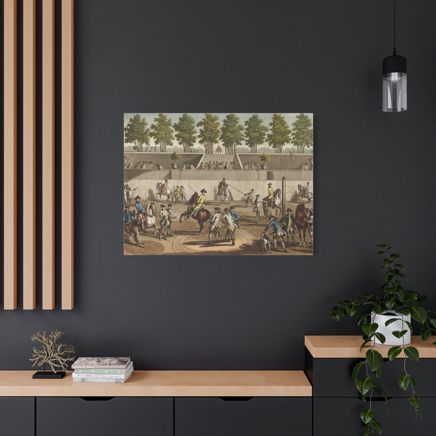 18th century Riding School Matte Canvas Print — Stretched 1.25"