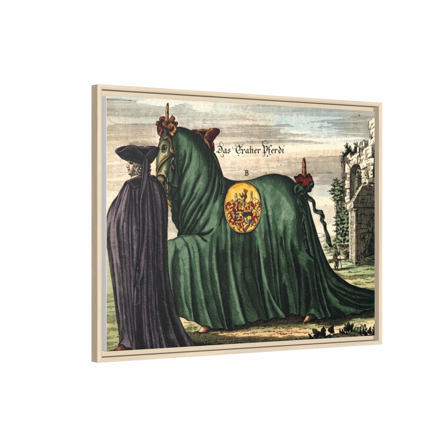 Framed Matte Canvas — 'Graher Pferdi' Parade Horse Illustration