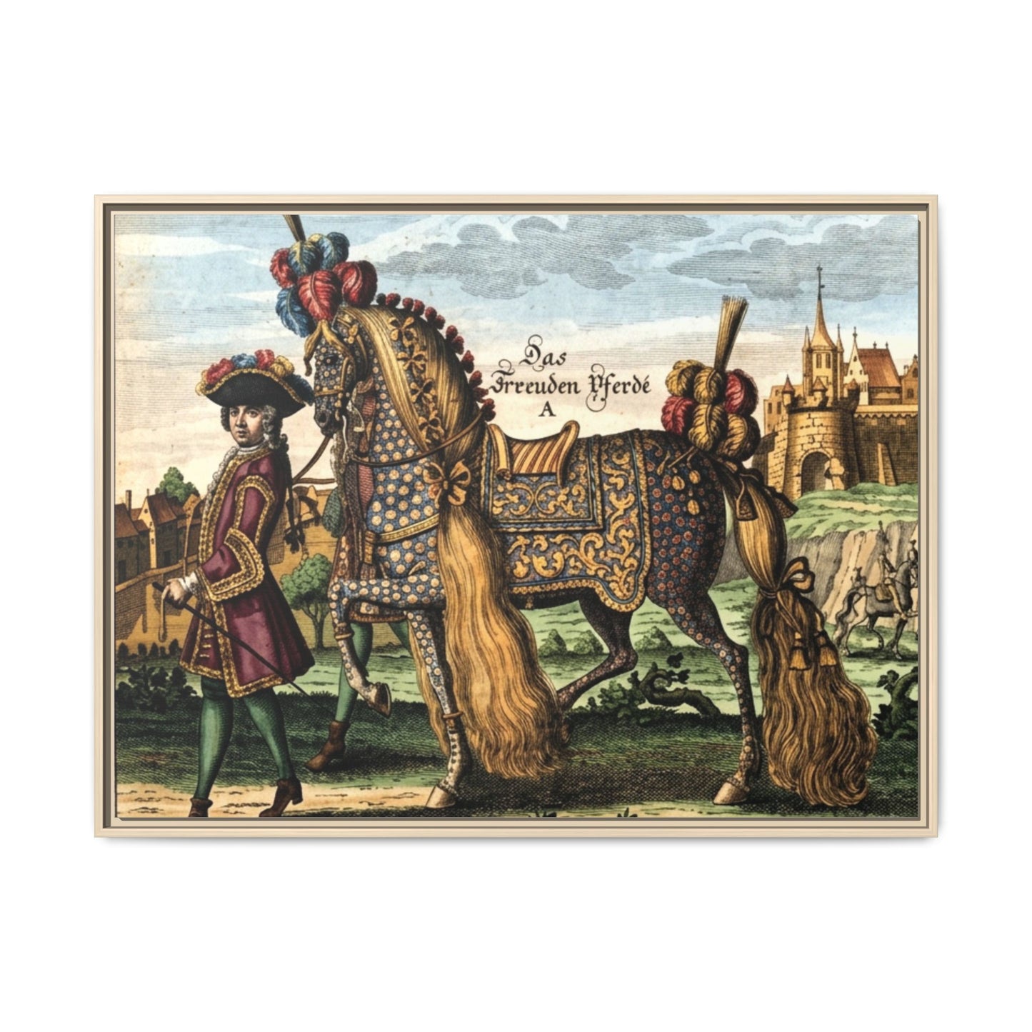 Das Freuden Pferde Matte Canvas Print — Framed Decorative Horse Art