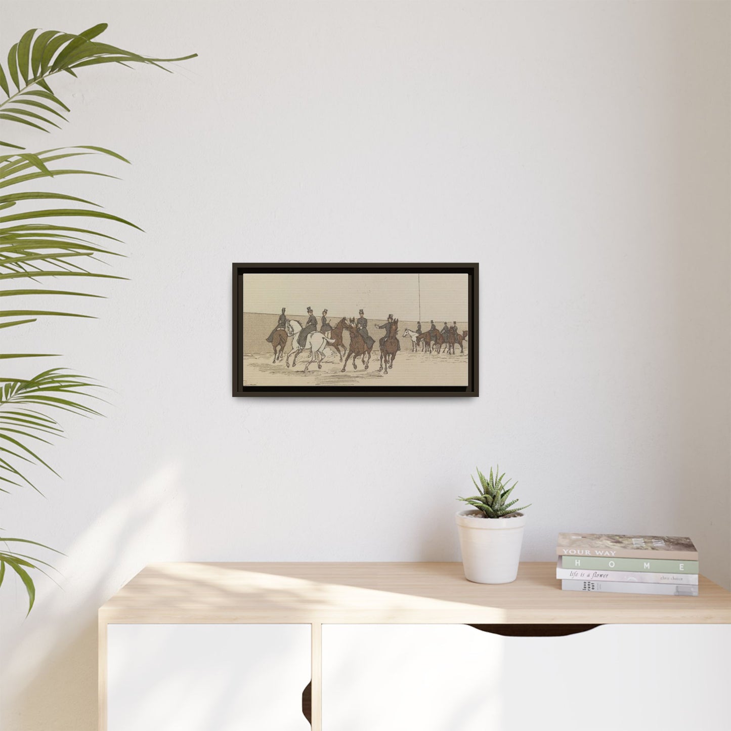 Parisian Riding School 1800s Matte Canvas Framed Wall Art