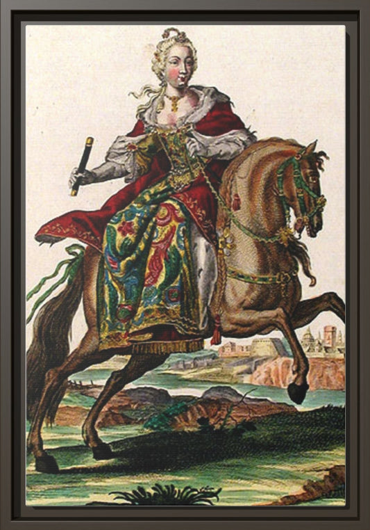 Framed Equestrian Canvas — Maria Anna Archiducissa Austriae Wall Art