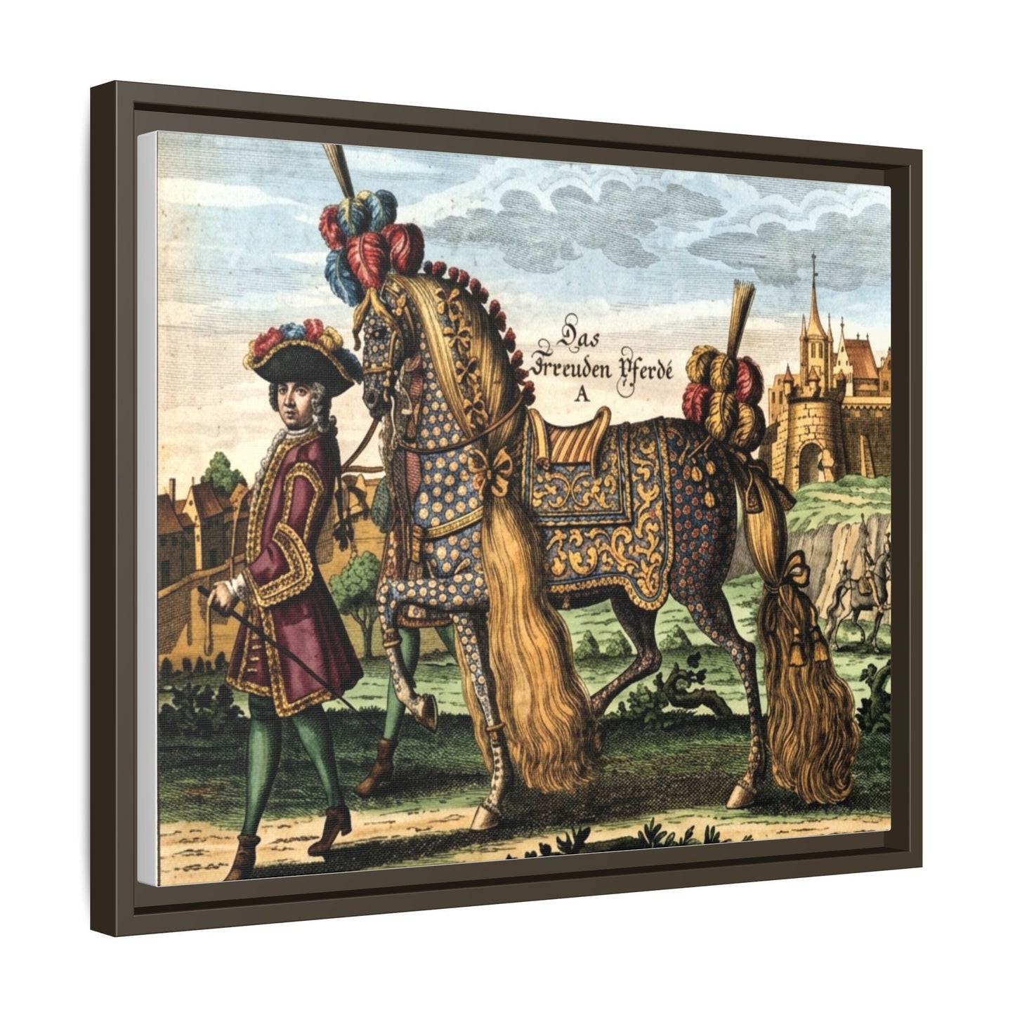 Das Freuden Pferde Matte Canvas Print — Framed Decorative Horse Art
