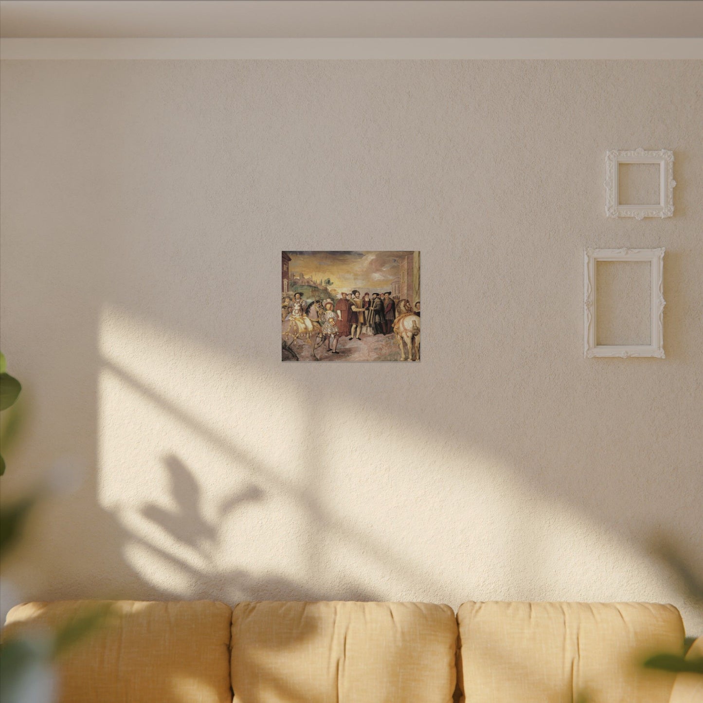 Matte Stretched Canvas Print — Renaissance Court Historical Art Wall Decor