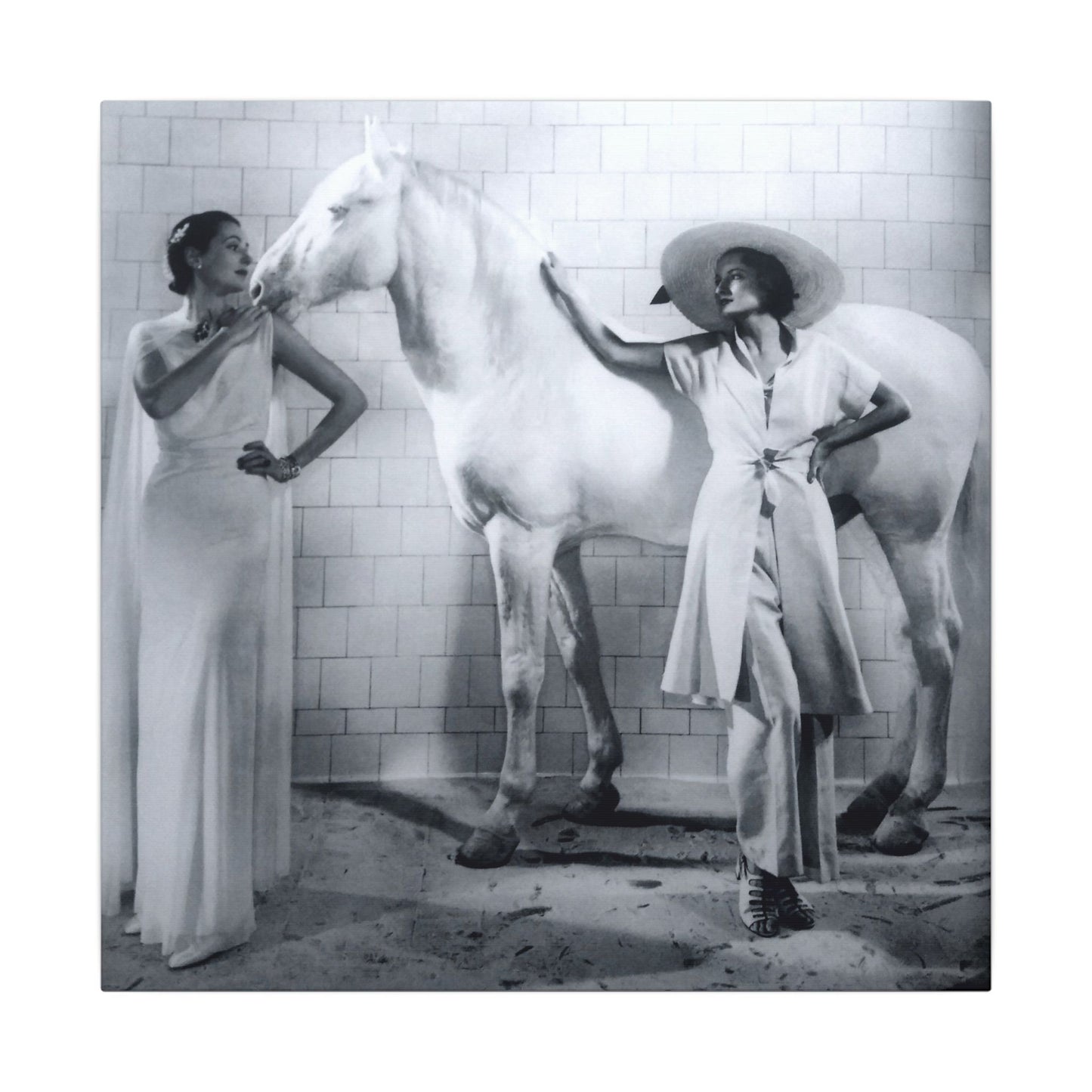 White (1936) Edward Steichen— Vintage Black & White Fashion Photo Canvas
