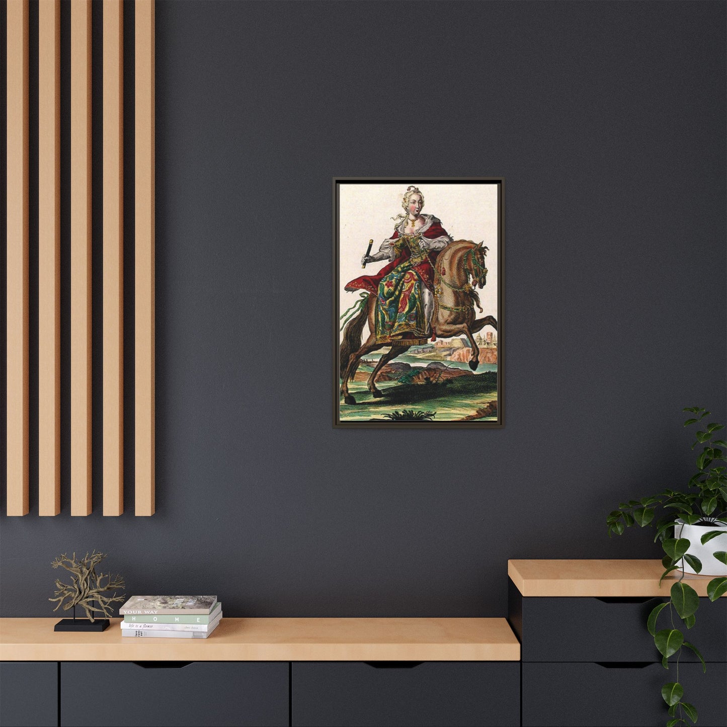 Framed Equestrian Canvas — Maria Anna Archiducissa Austriae Wall Art