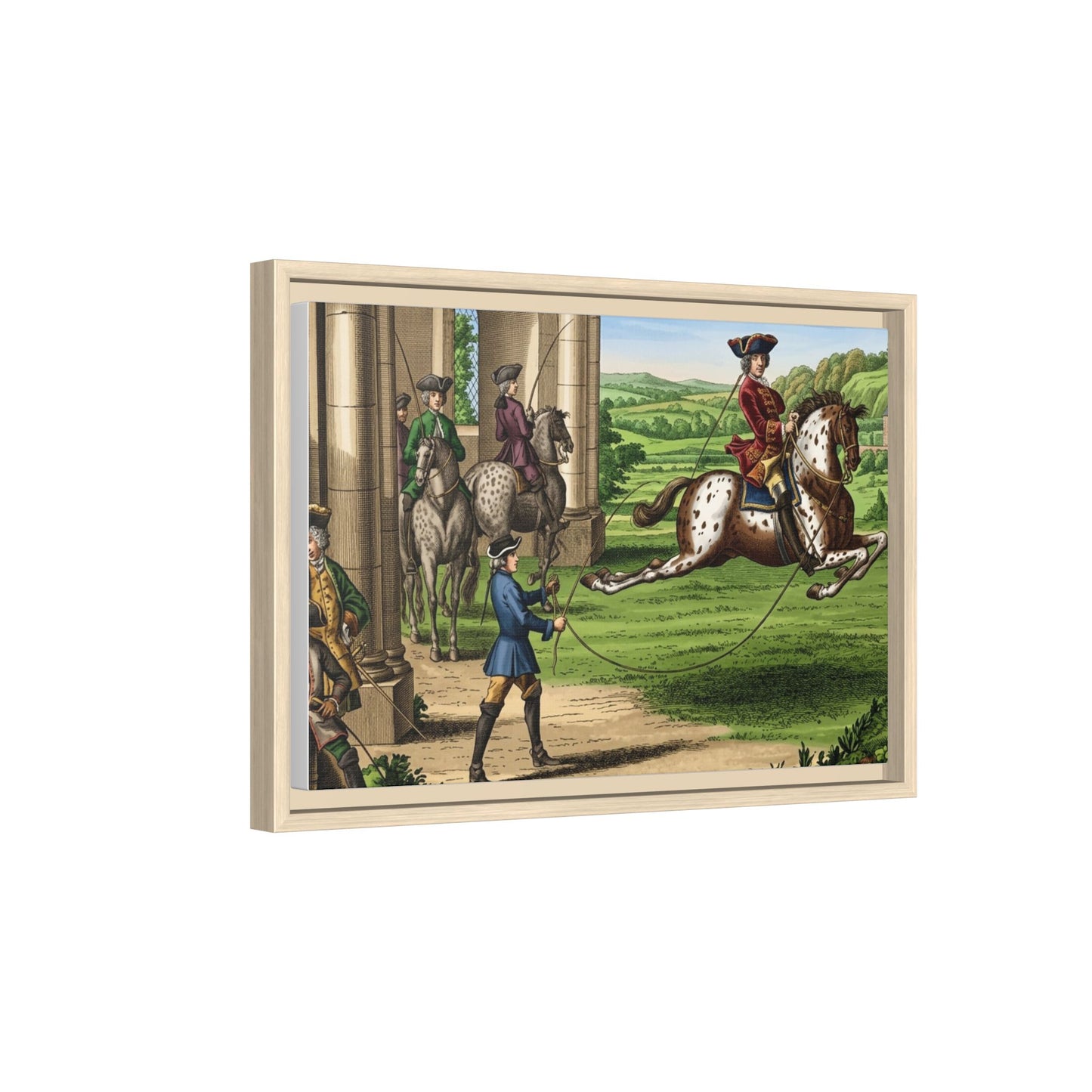 Equestrian Capriole Matte Canvas Print — Framed Historical Horse Art