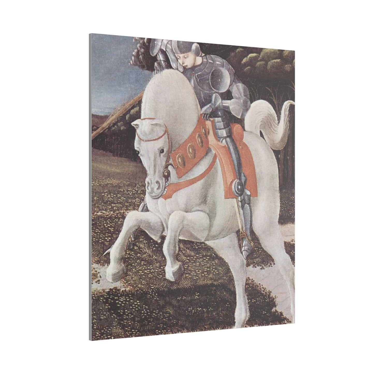 St. George & the Dragon Horse Matte Canvas Print — Paolo Uccello Renaissance Knight Wall Art