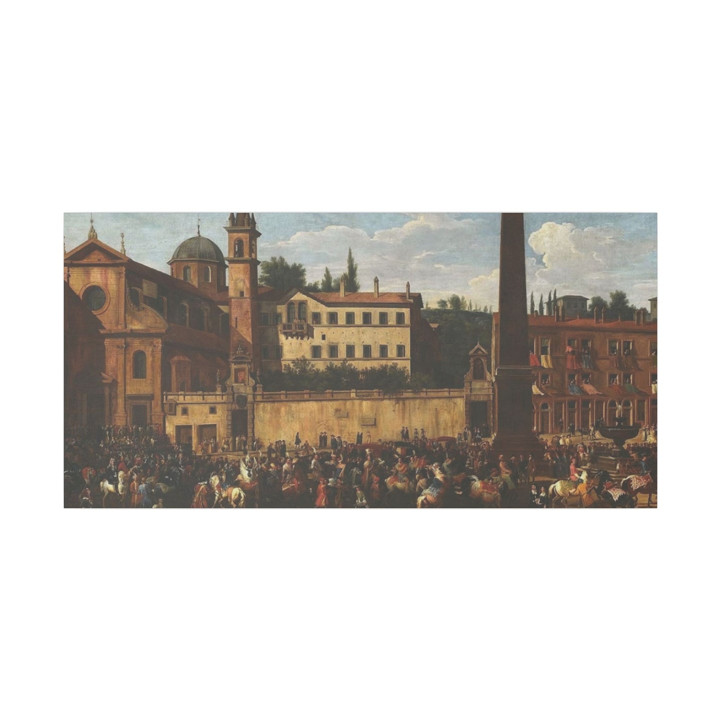 Canvas Art Print - Renaissance Italian City Promenade