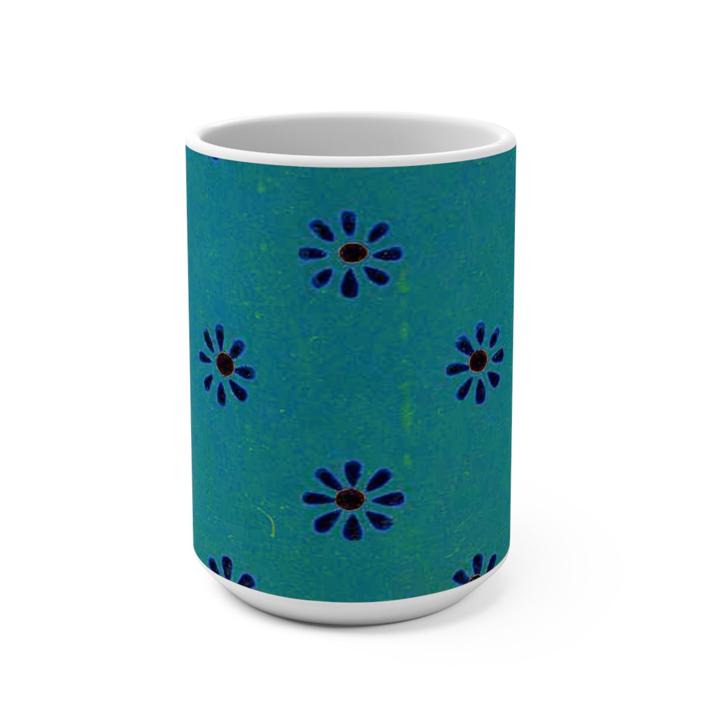 Mug 15oz - Bright Happy Flower Graphic Coffee Cup