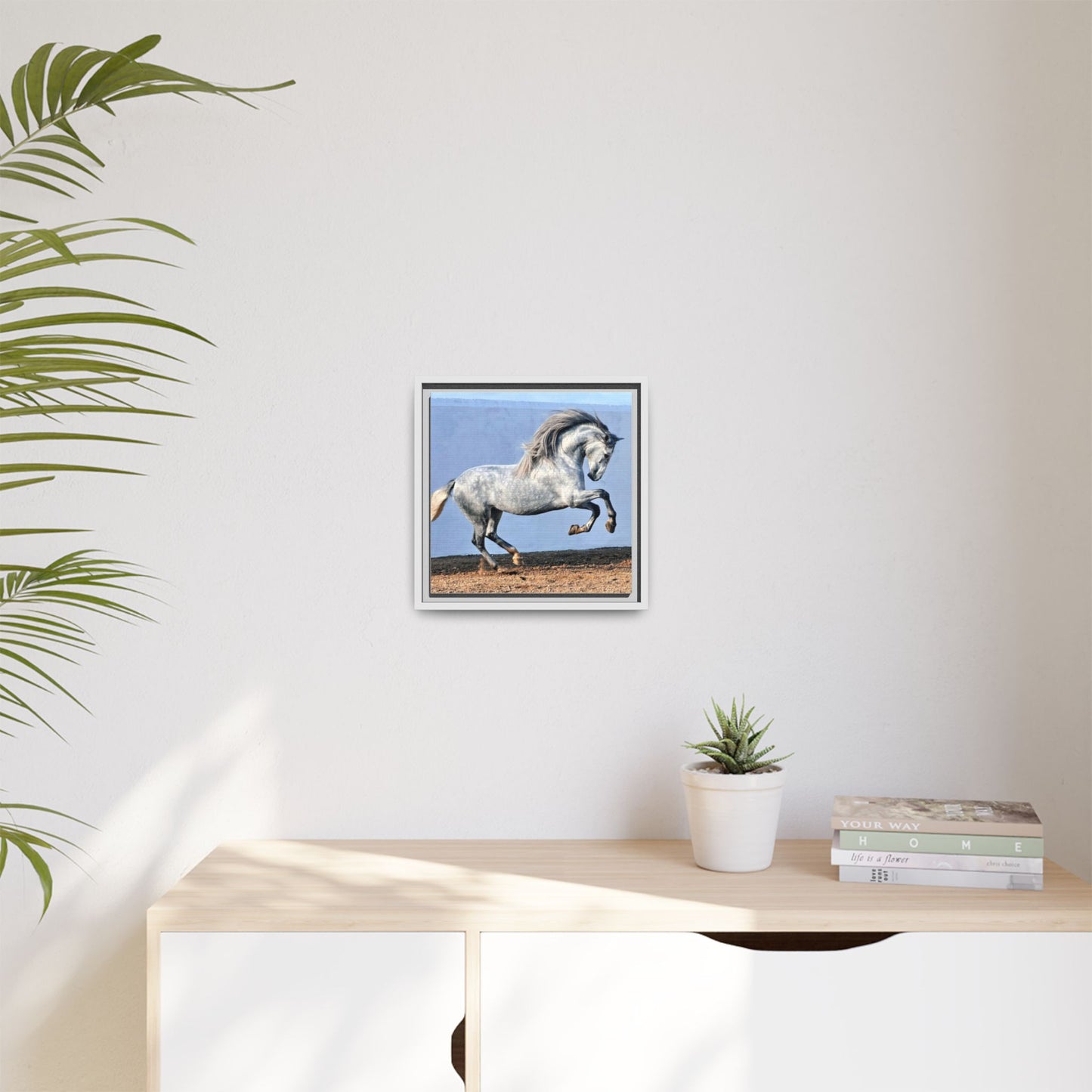 Canvas Print - Andalusian Stallion in Spirited Play