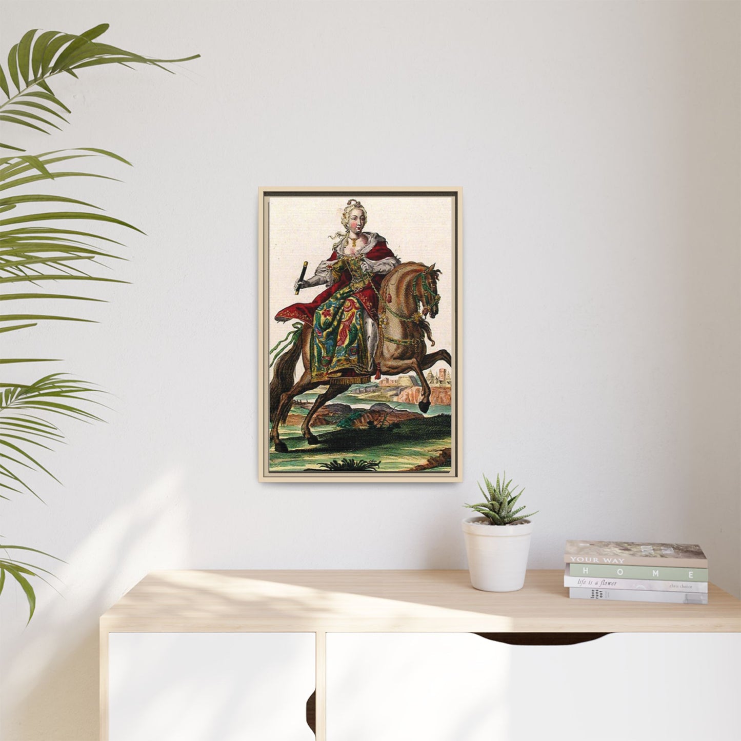 Framed Equestrian Canvas — Maria Anna Archiducissa Austriae Wall Art