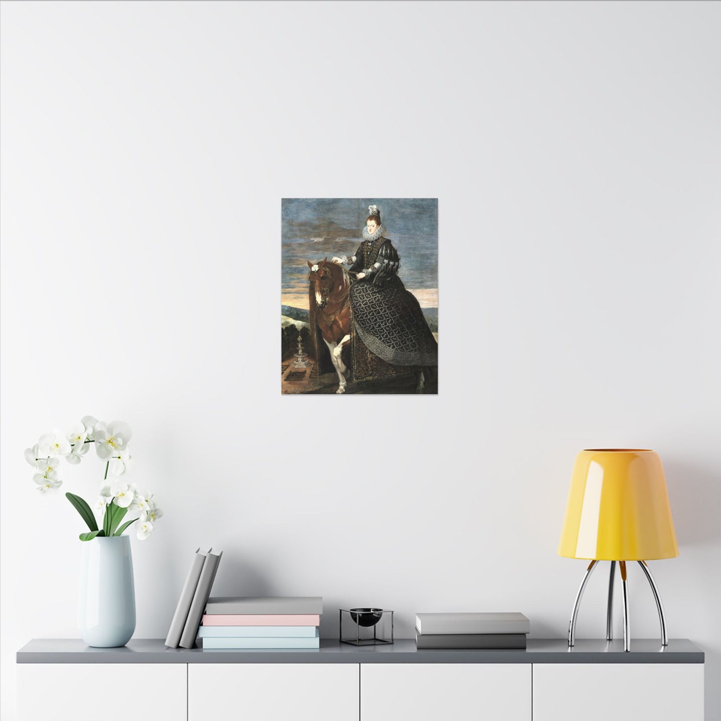 Regal Equestrian Portrait Canvas — "Margaret Queen of Austria" Matte Stretched Wall Art