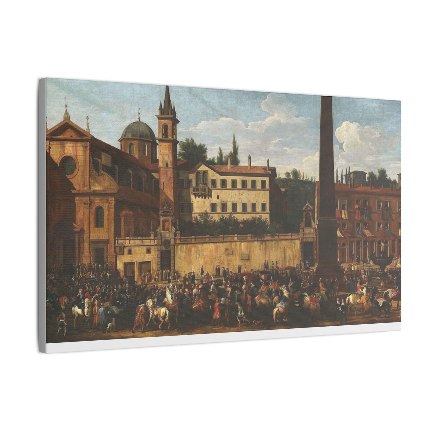 Canvas Art Print - Renaissance Italian City Promenade