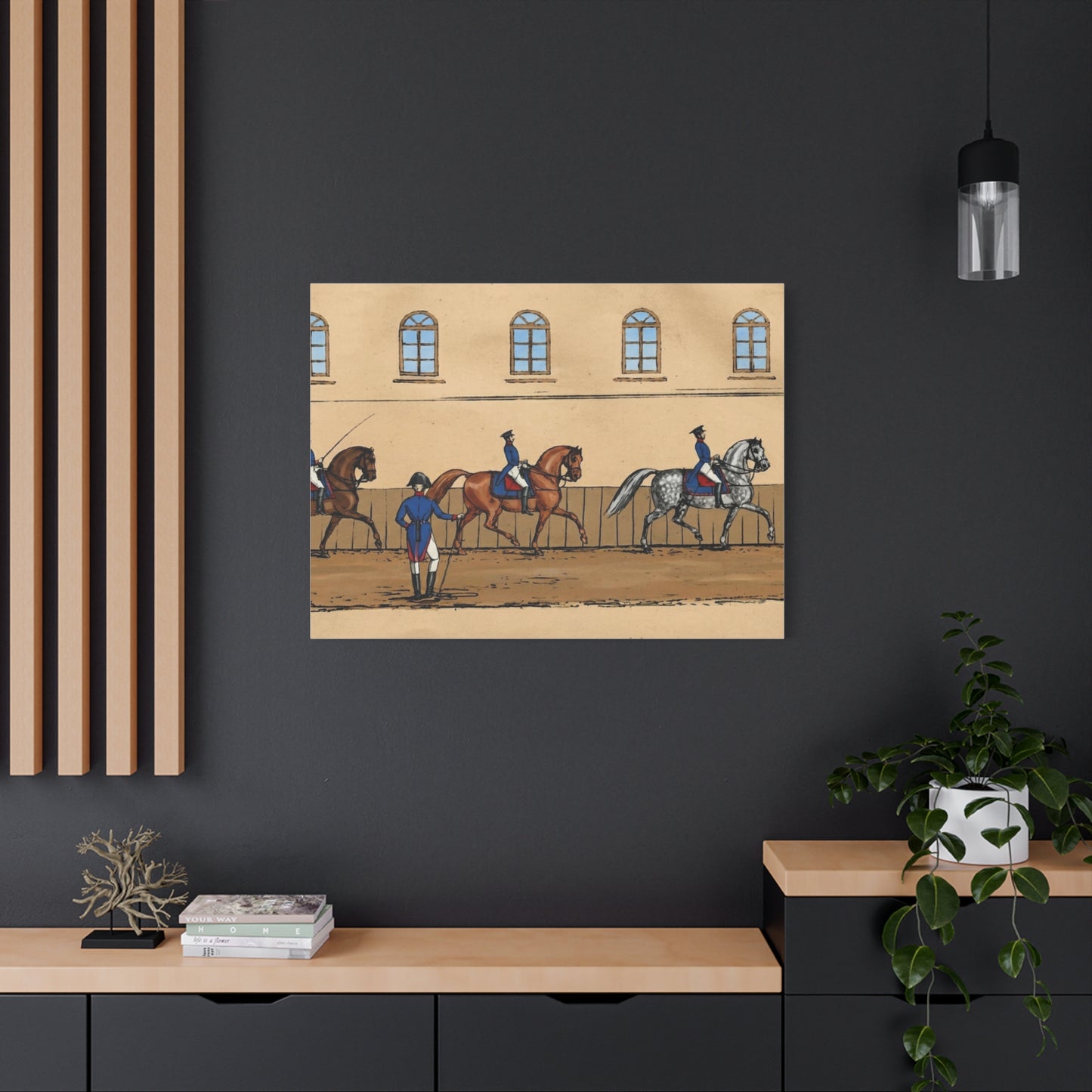 1830s French Riding School Matte Canvas Wall Art — Stretched 1.25"