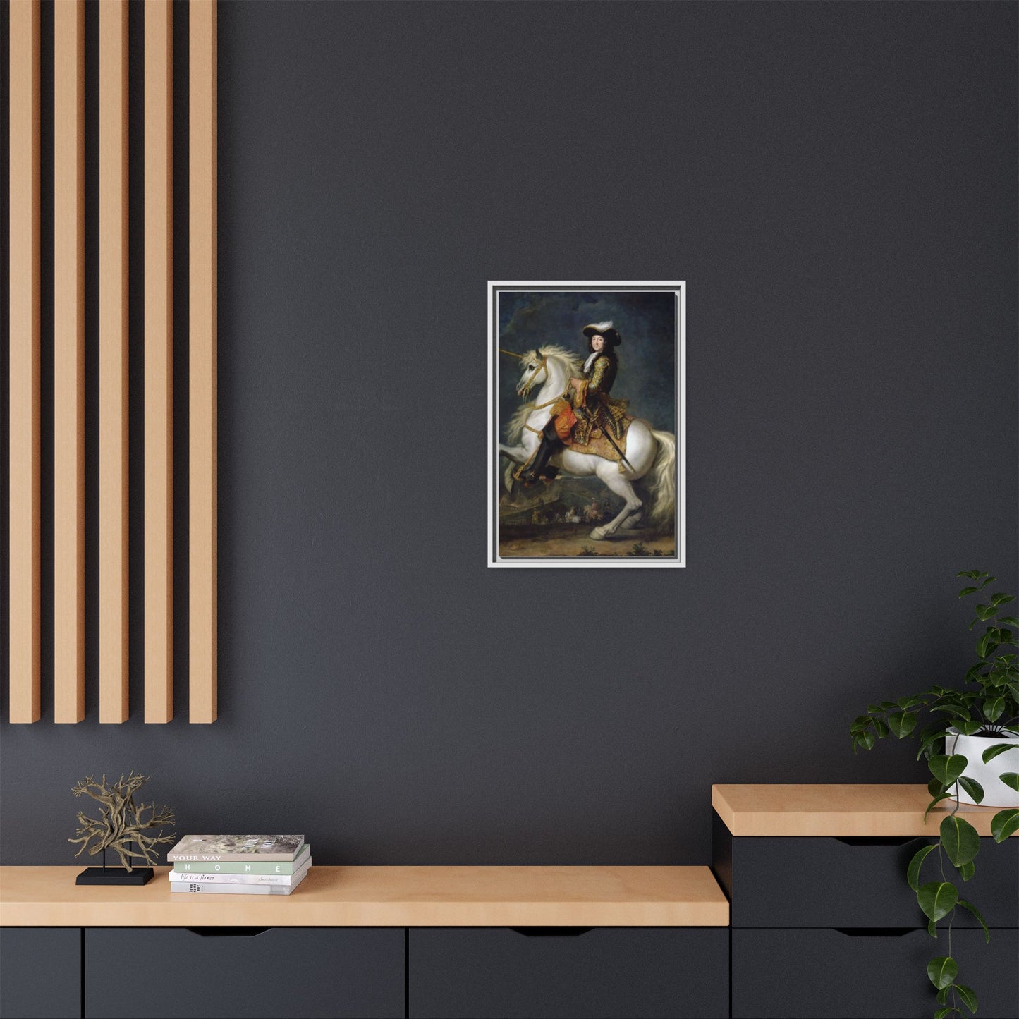 Louis IV Equestrian Portrait Matte Canvas Print (Framed)