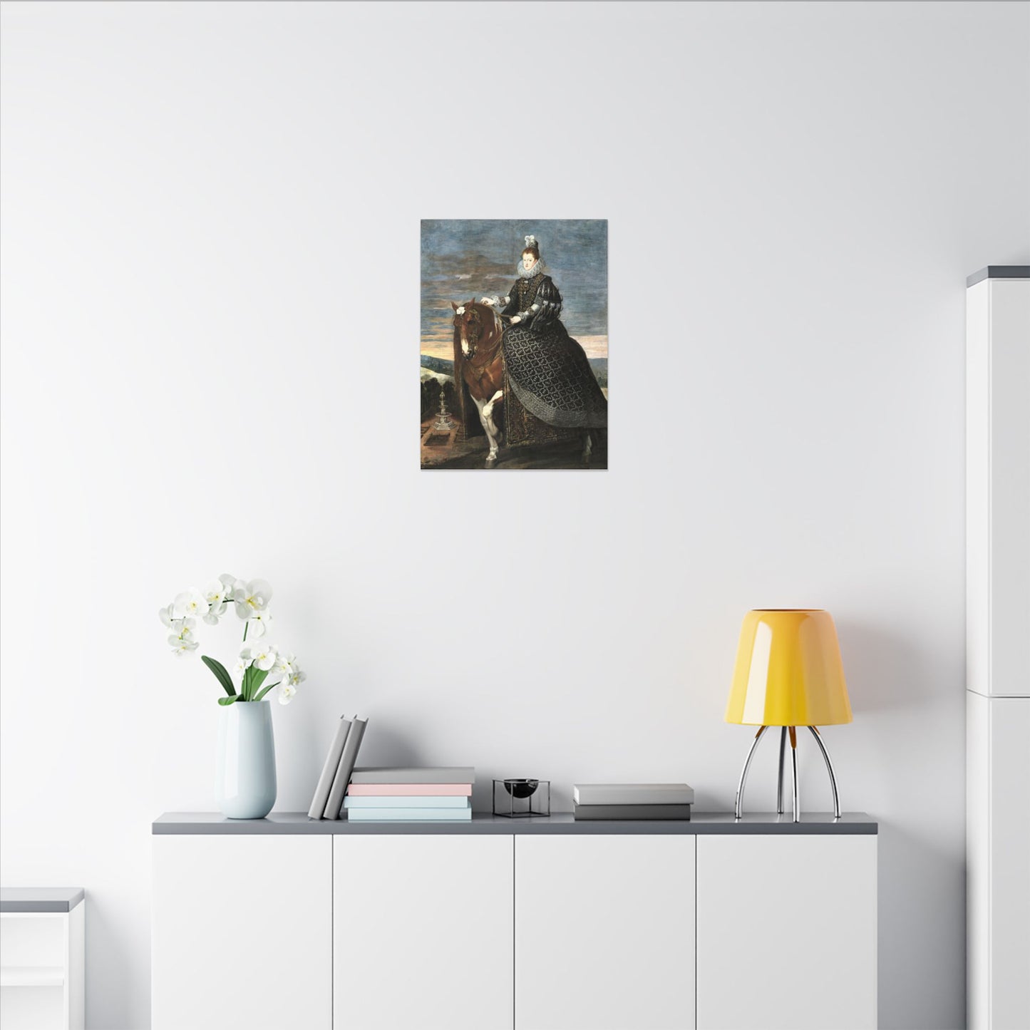 Regal Equestrian Portrait Canvas — "Margaret Queen of Austria" Matte Stretched Wall Art
