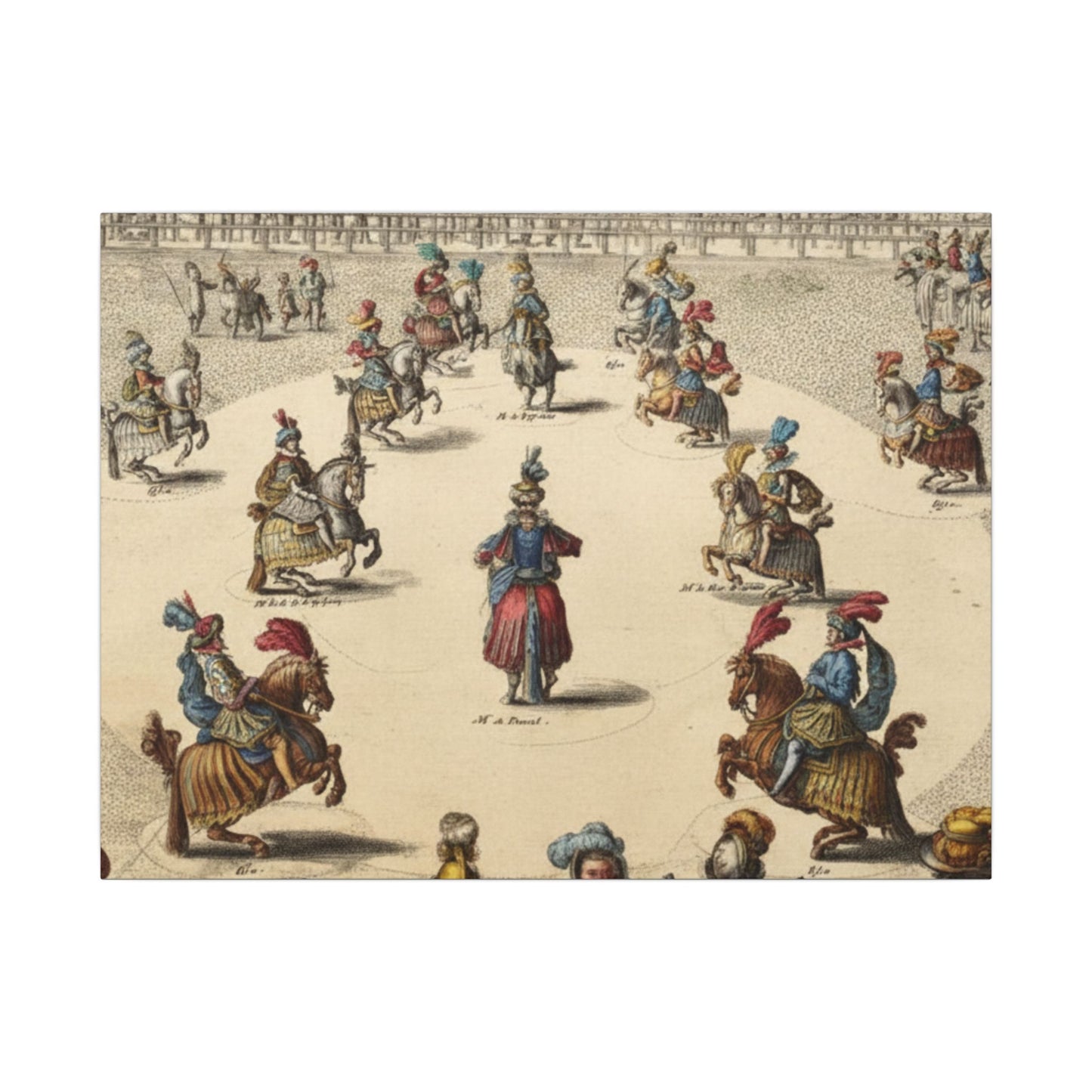 Renaissance Equestrian Art Canvas Print — Antoine de Pluvinel Levade Scene