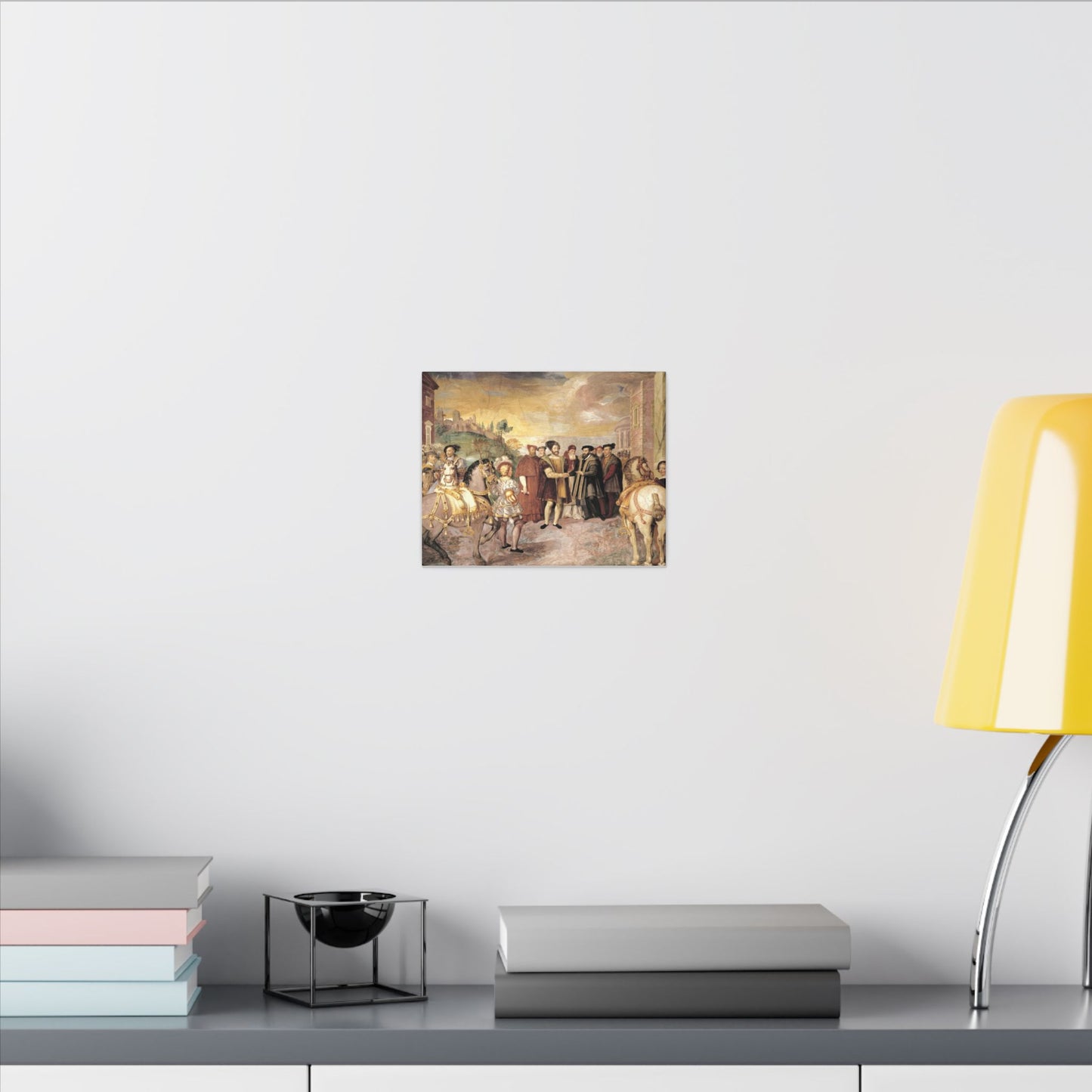 Matte Stretched Canvas Print — Renaissance Court Historical Art Wall Decor
