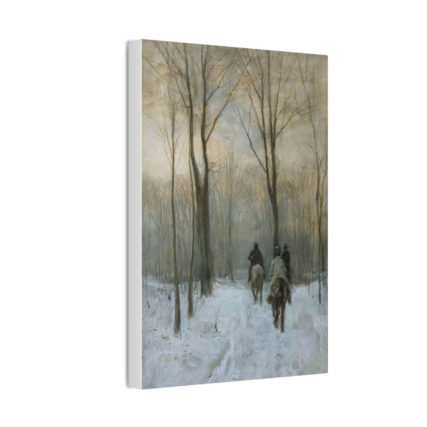 Canvas Print - Winter Scene on Horseback