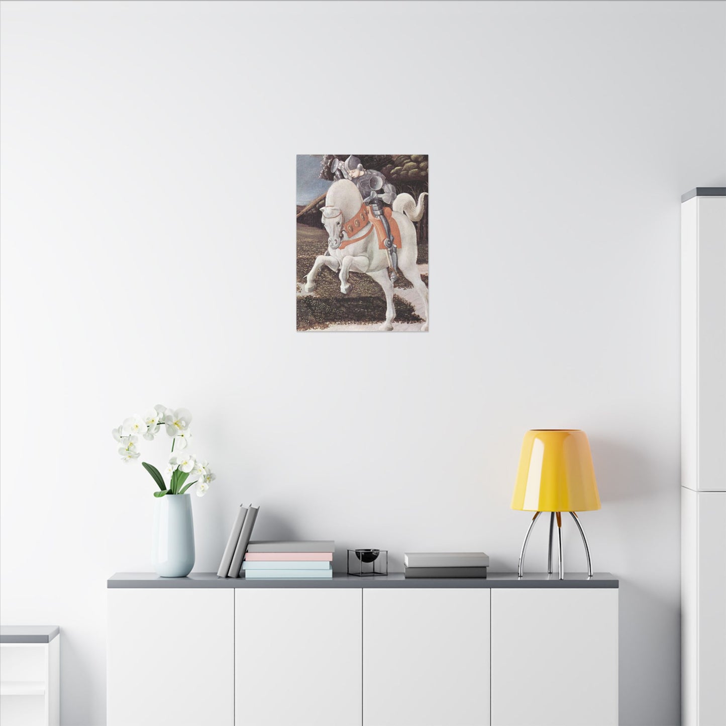 St. George & the Dragon Horse Matte Canvas Print — Paolo Uccello Renaissance Knight Wall Art