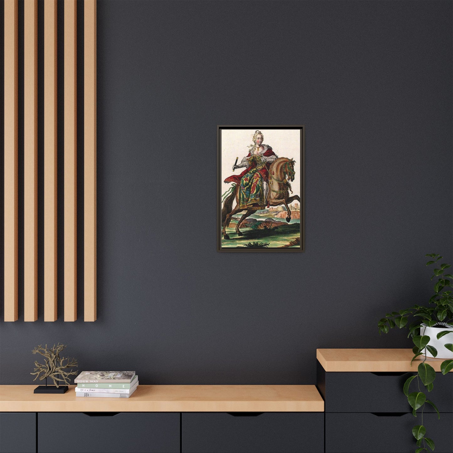 Framed Equestrian Canvas — Maria Anna Archiducissa Austriae Wall Art