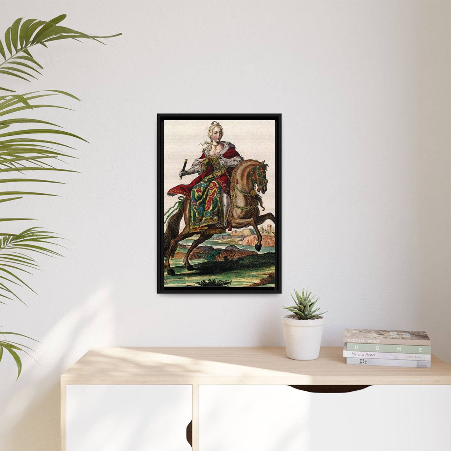 Framed Equestrian Canvas — Maria Anna Archiducissa Austriae Wall Art