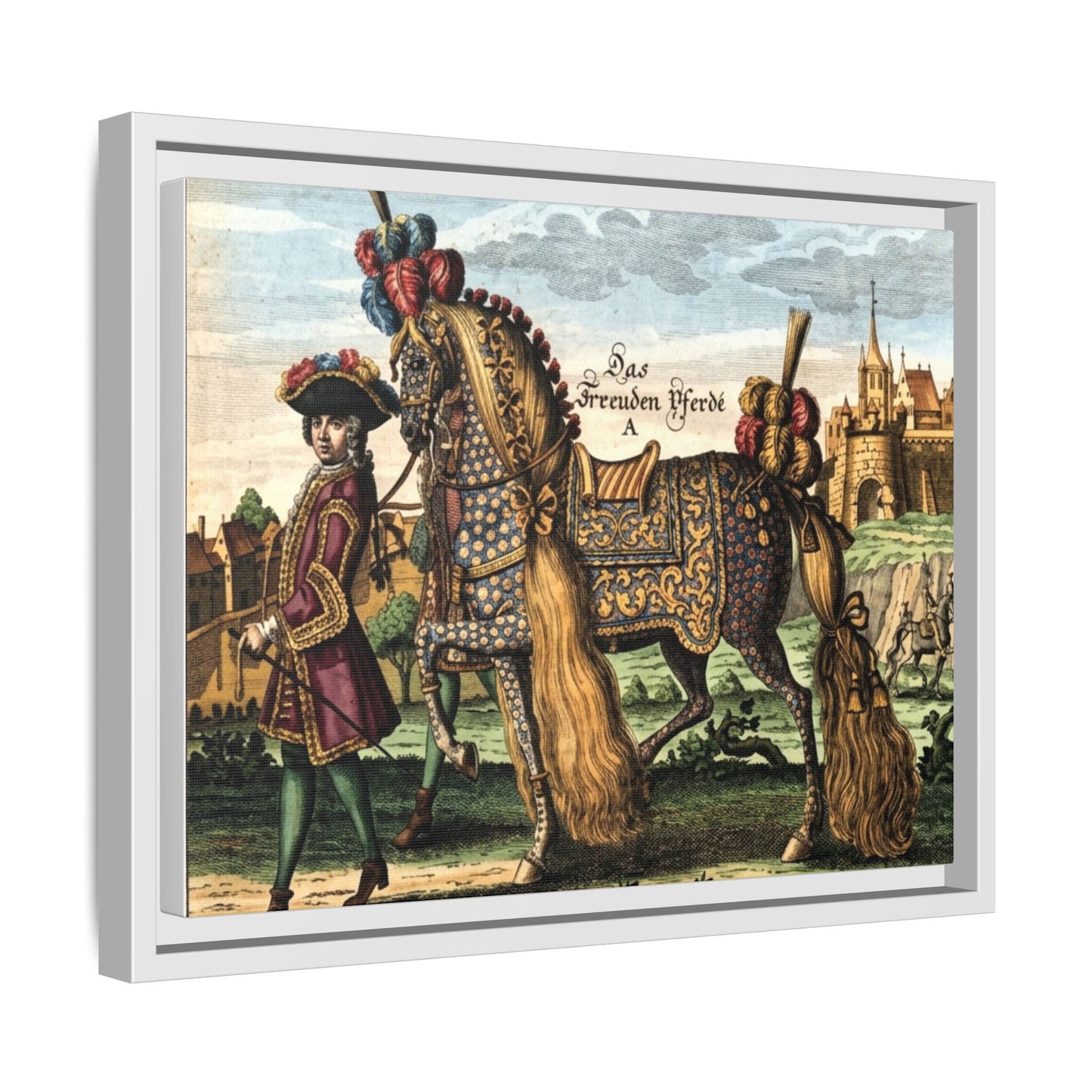Das Freuden Pferde Matte Canvas Print — Framed Decorative Horse Art