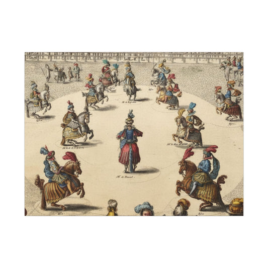 Renaissance Equestrian Art Canvas Print — Antoine de Pluvinel Levade Scene