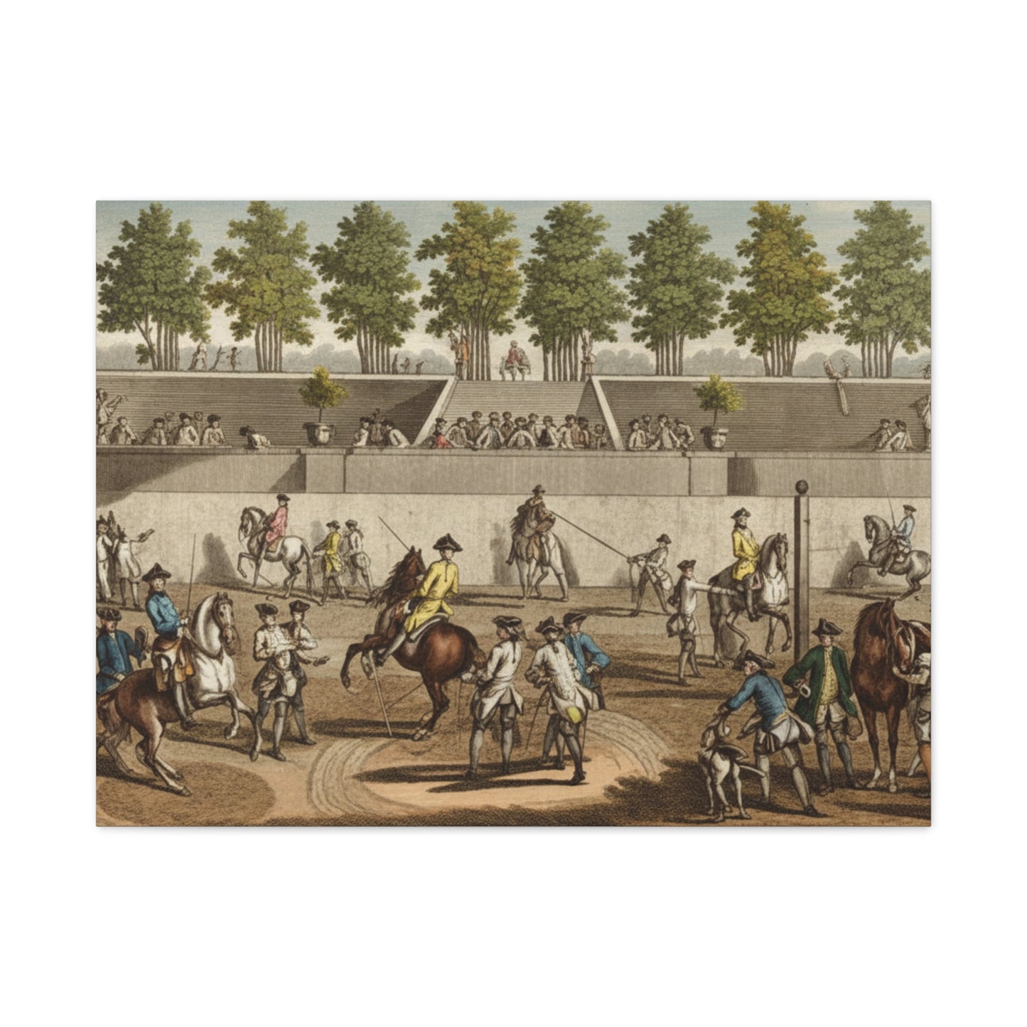 18th century Riding School Matte Canvas Print — Stretched 1.25"