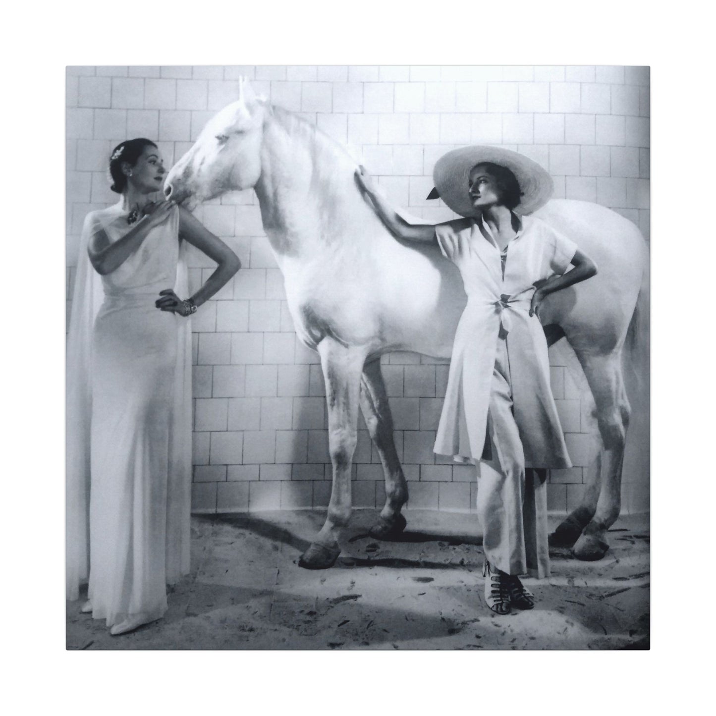 White (1936) Edward Steichen— Vintage Black & White Fashion Photo Canvas