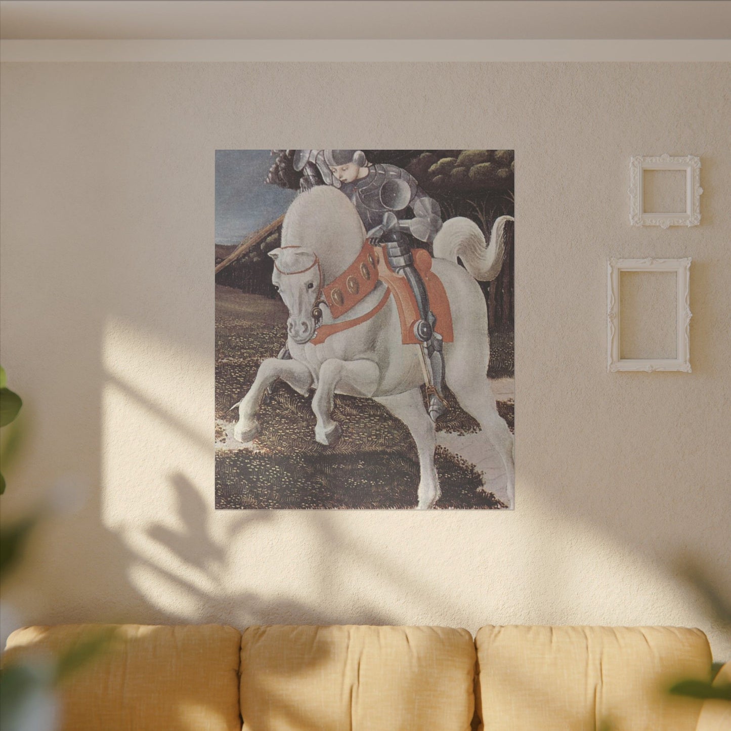 St. George & the Dragon Horse Matte Canvas Print — Paolo Uccello Renaissance Knight Wall Art
