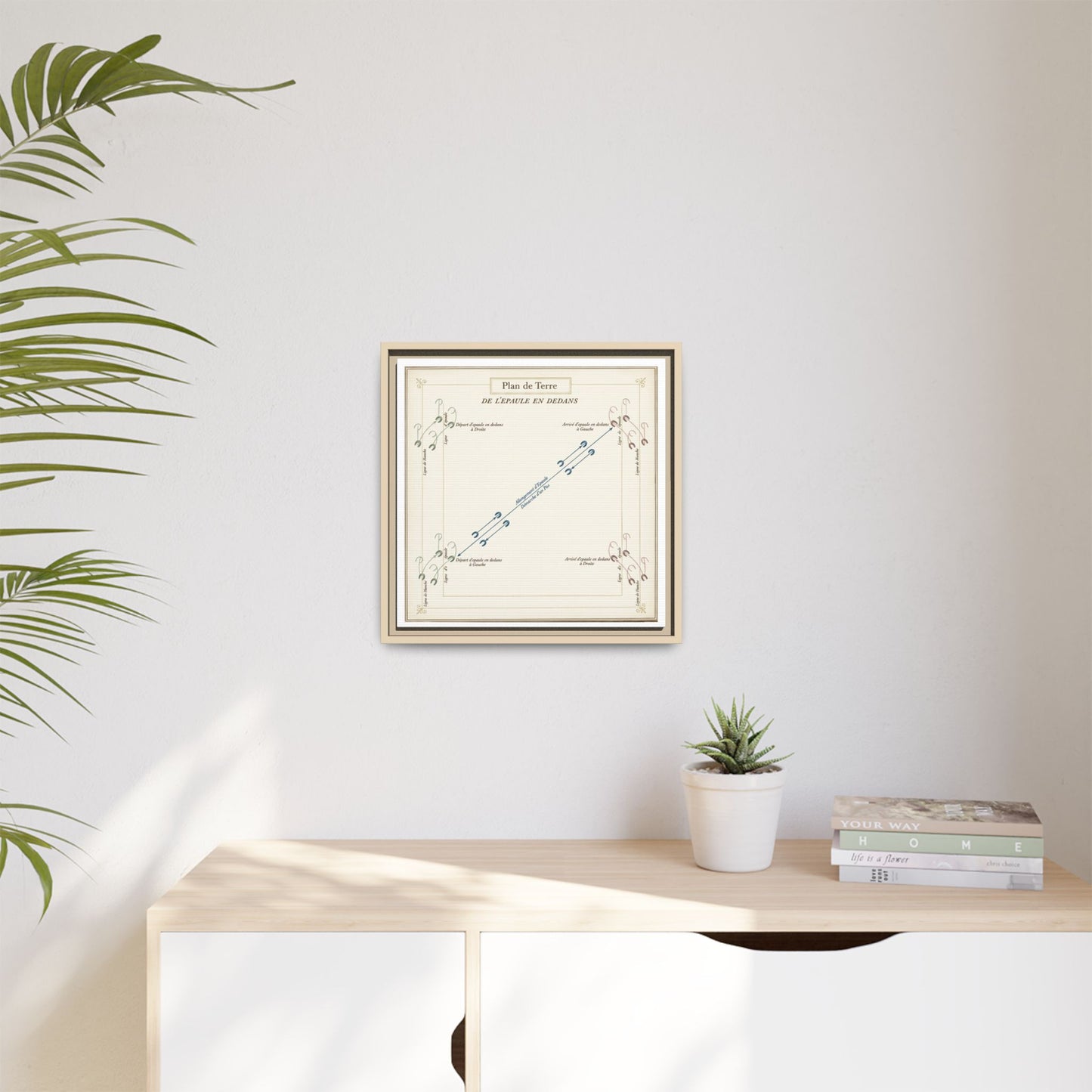 Renaissance Equestrian Canvas Print — 'Epaule de Dedans' Framed Matte Art