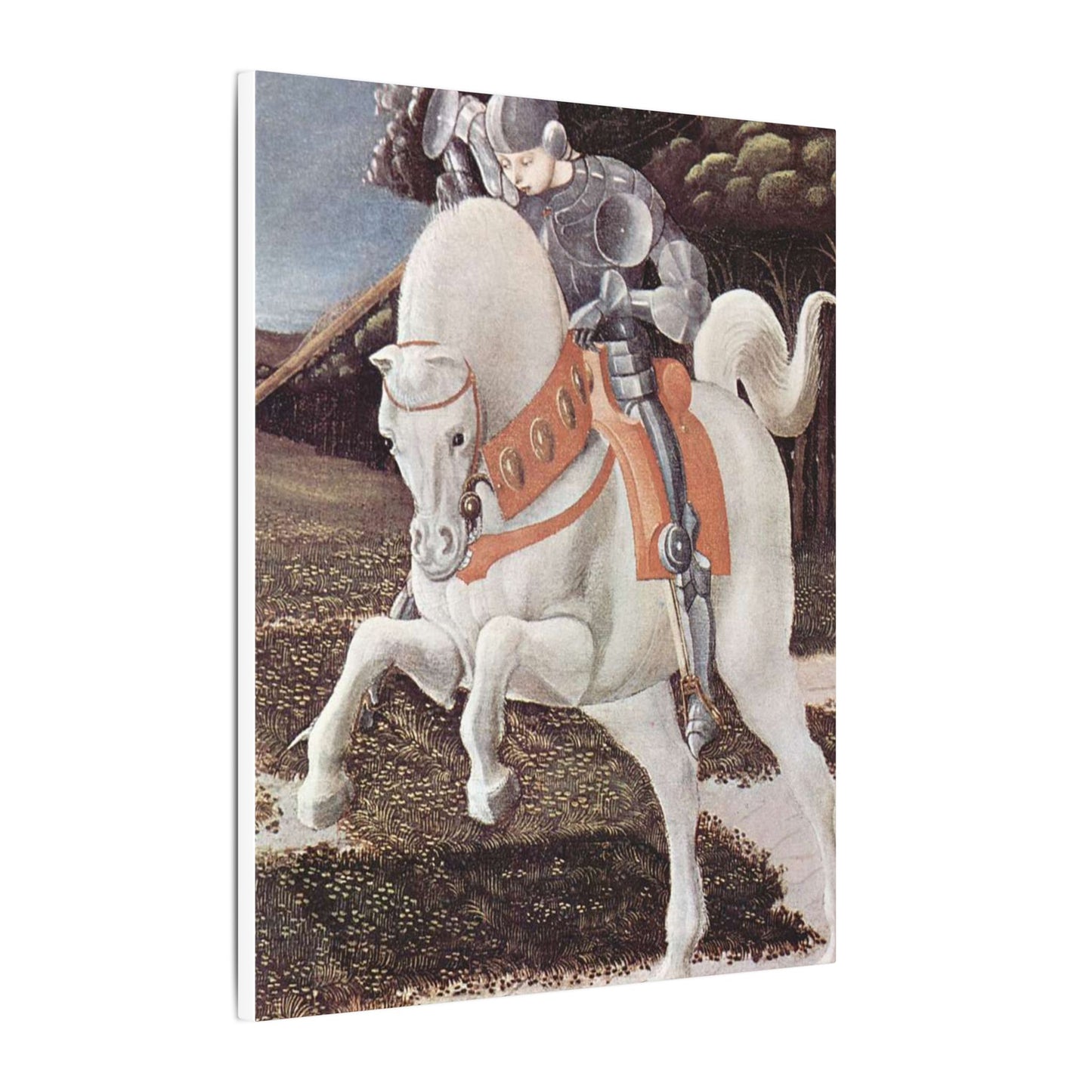 St. George & the Dragon Horse Matte Canvas Print — Paolo Uccello Renaissance Knight Wall Art