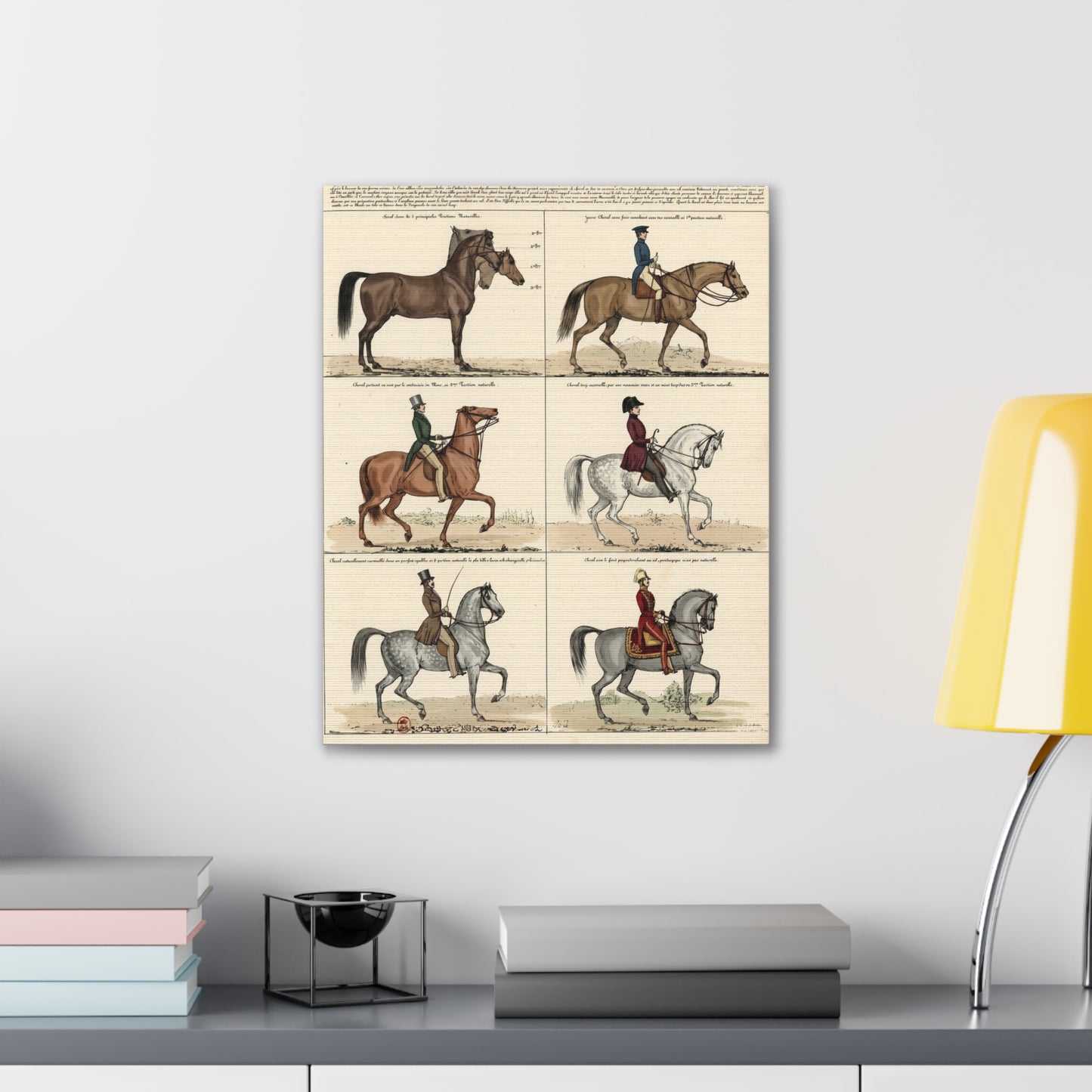 Vintage 1830s Horsemanship Canvas Print