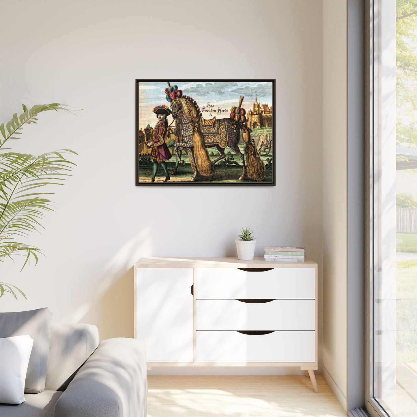 Das Freuden Pferde Matte Canvas Print — Framed Decorative Horse Art