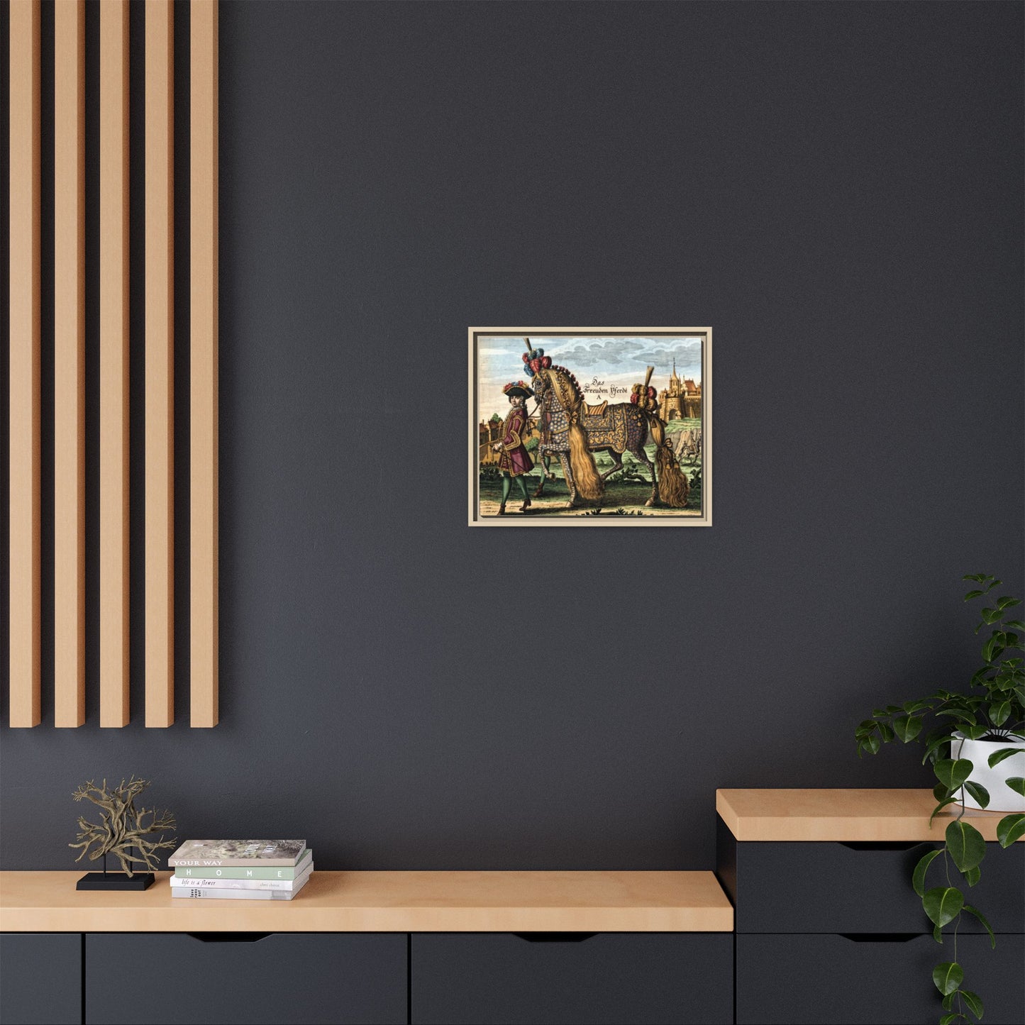 Das Freuden Pferde Matte Canvas Print — Framed Decorative Horse Art