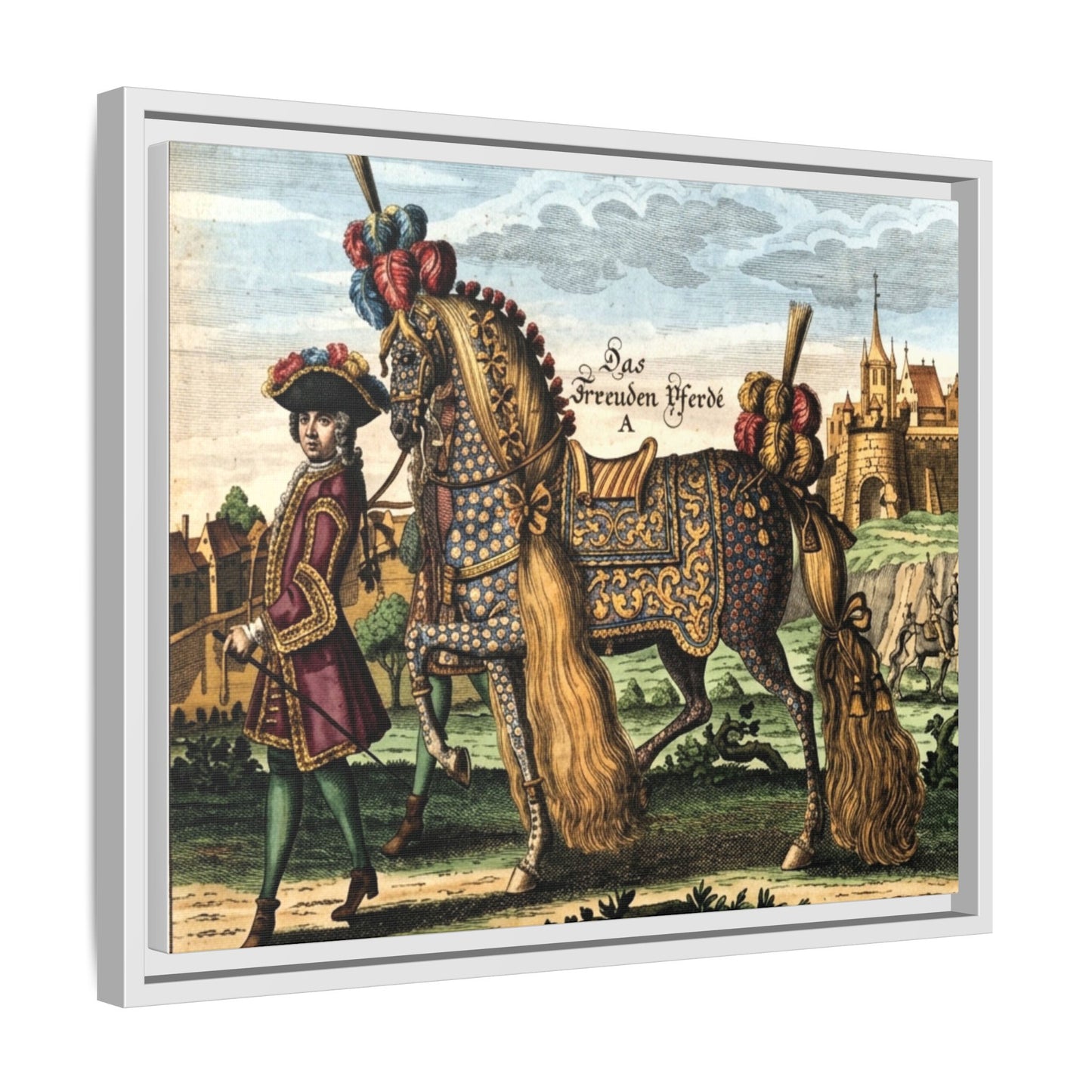 Das Freuden Pferde Matte Canvas Print — Framed Decorative Horse Art