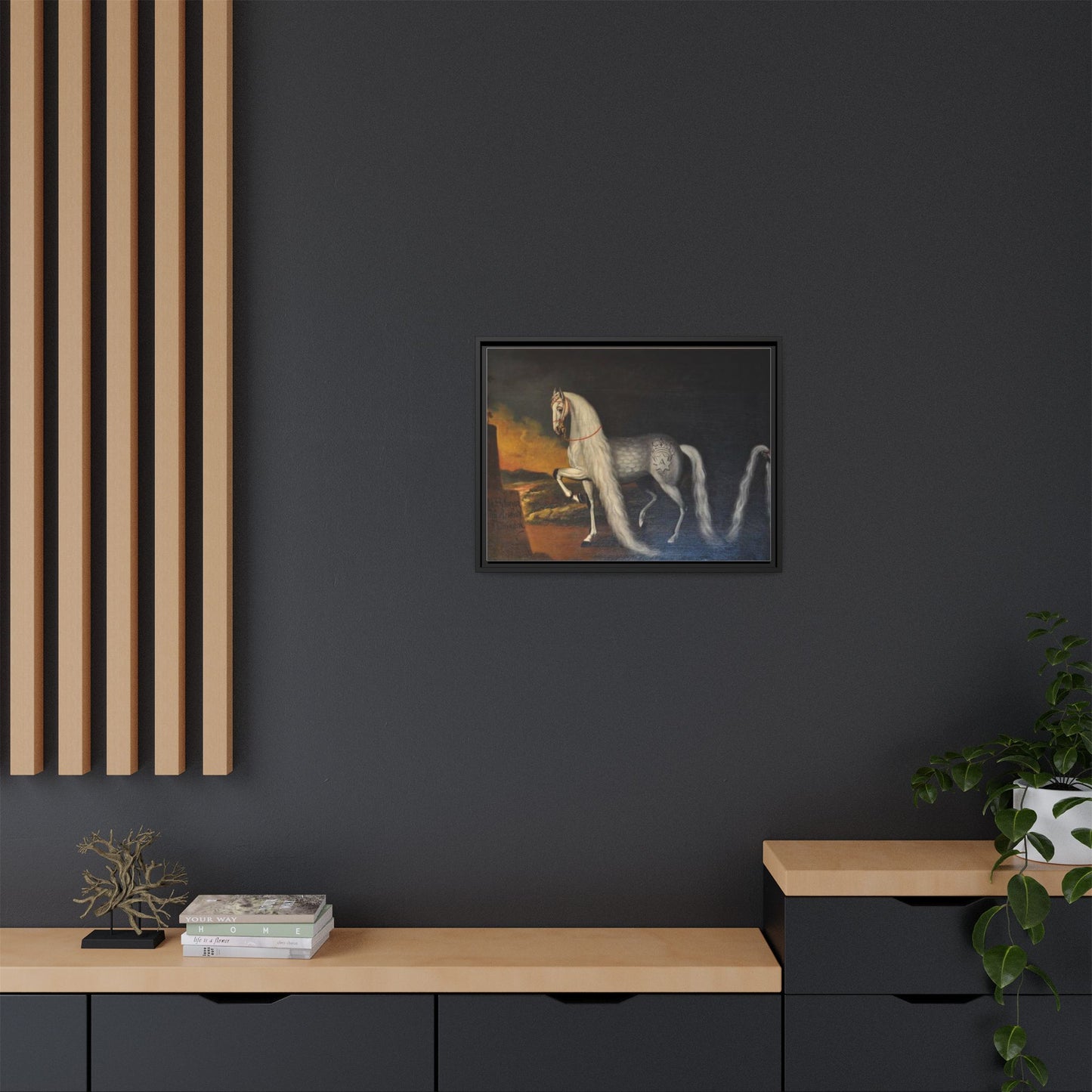 Matte Canvas Print — "Der Schwan zu Arnstadt" (Framed, Multi-Color)